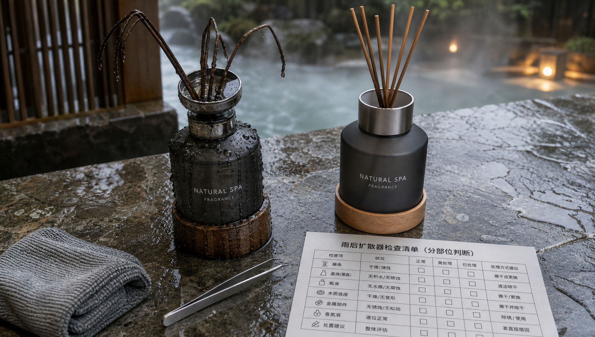 户外温泉香薰扩香器在雨中放置一整夜——第二天还能继续使用吗？