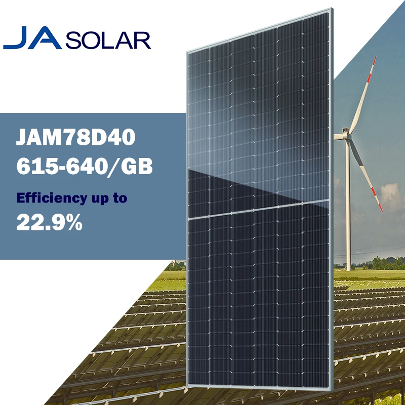 JA Solar Deep Blue 4.0 Bifacial Double Glass Module JAM78D40-640/GB