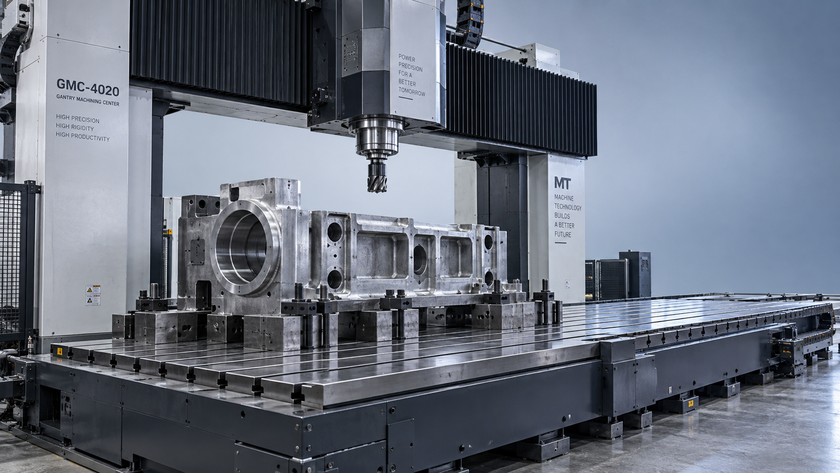 Sizing a Gantry Machining Center for Large Parts and Fixture Clearance Dimensionamiento de un centro de mecanizado de pórtico para piezas grandes y holgura del utillaje