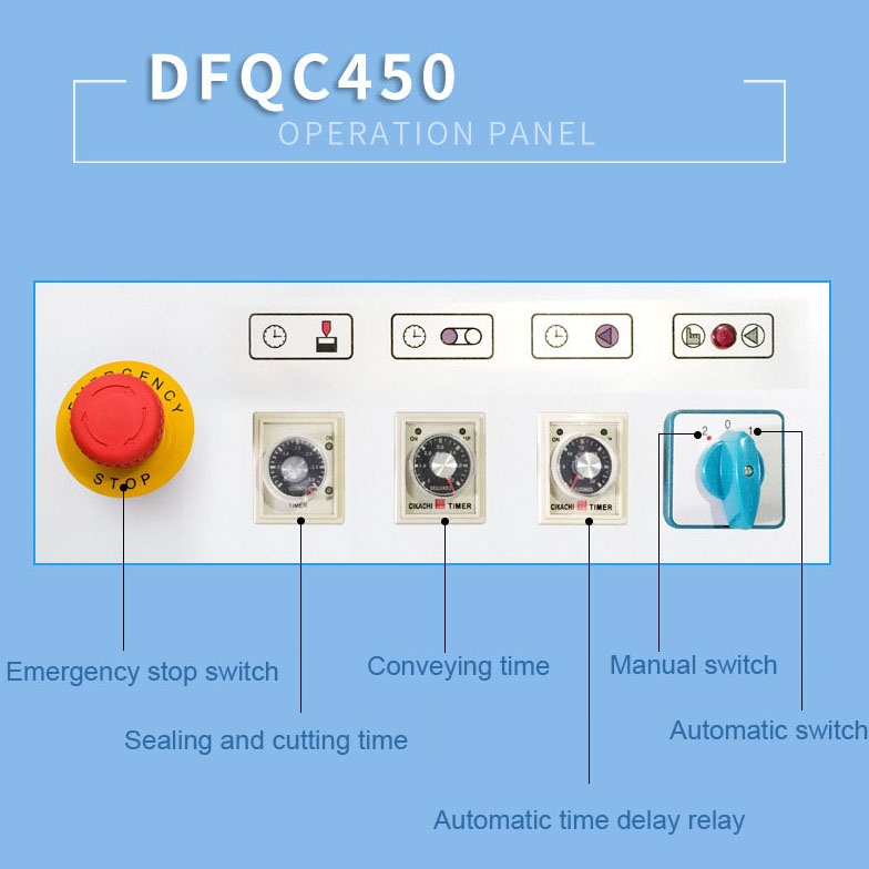 DFQC450 & DSA4525 Semi-Automatic POF Plastic Film L-bar Sealing Machines L Sealers and Shrink Tunnel