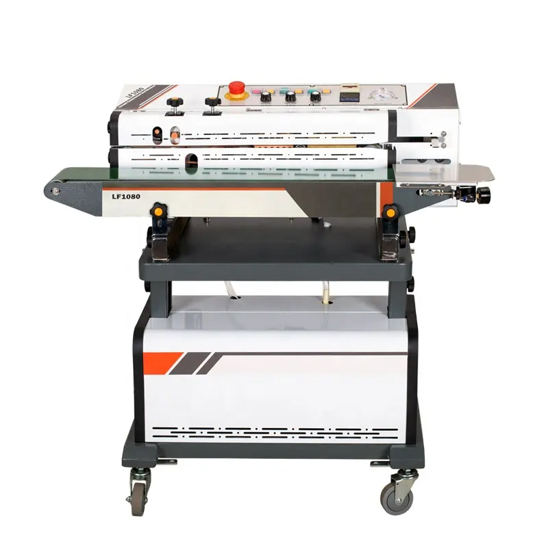 LF1080B Continuous Vacuum Air Suction Nitrogen Gas Filling Bags Band Sealing Machine