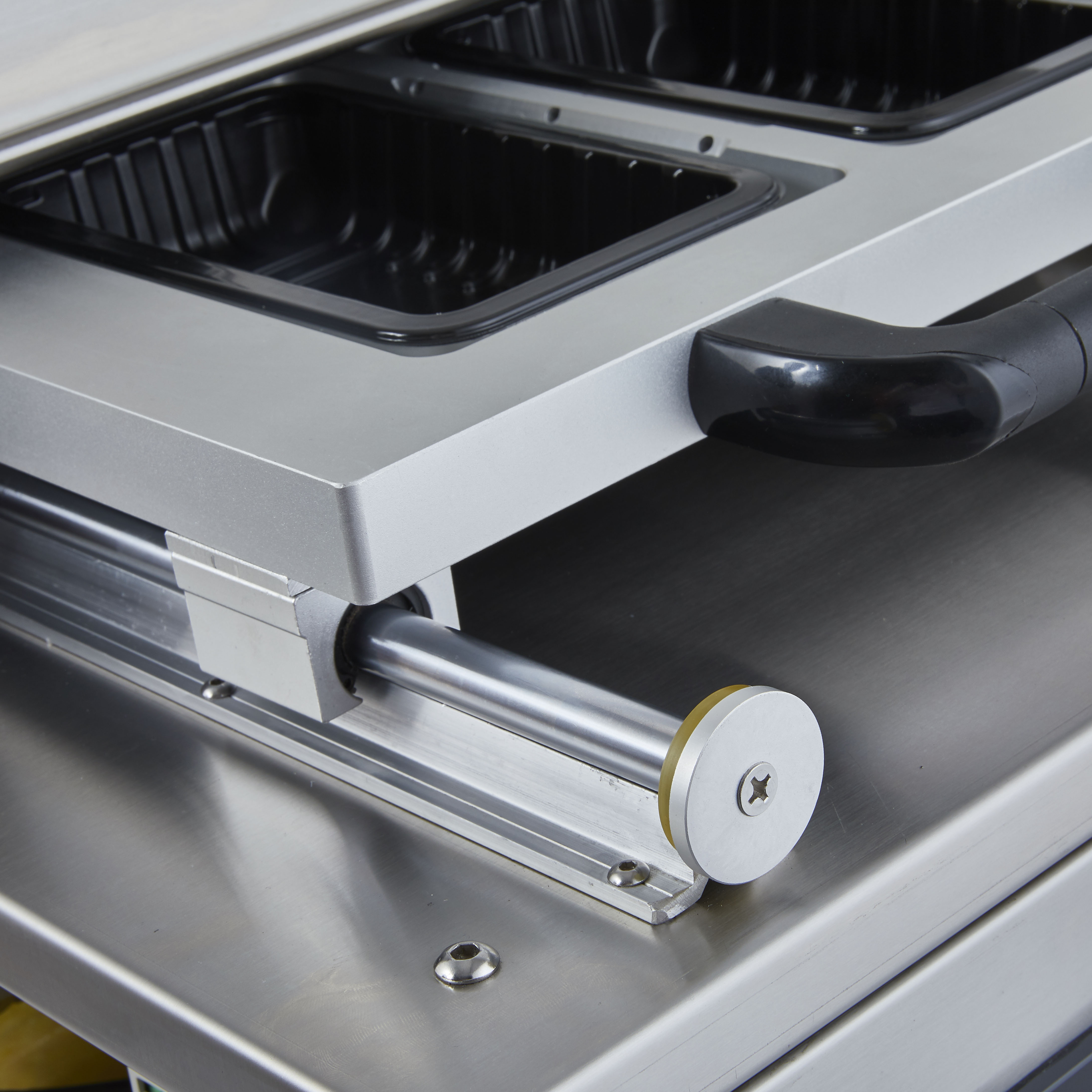 DQ400T-E Food Nitrogen Gas Flushing MAP Tray Sealer Modified Atmosphere Packaging Tray Sealing Machine