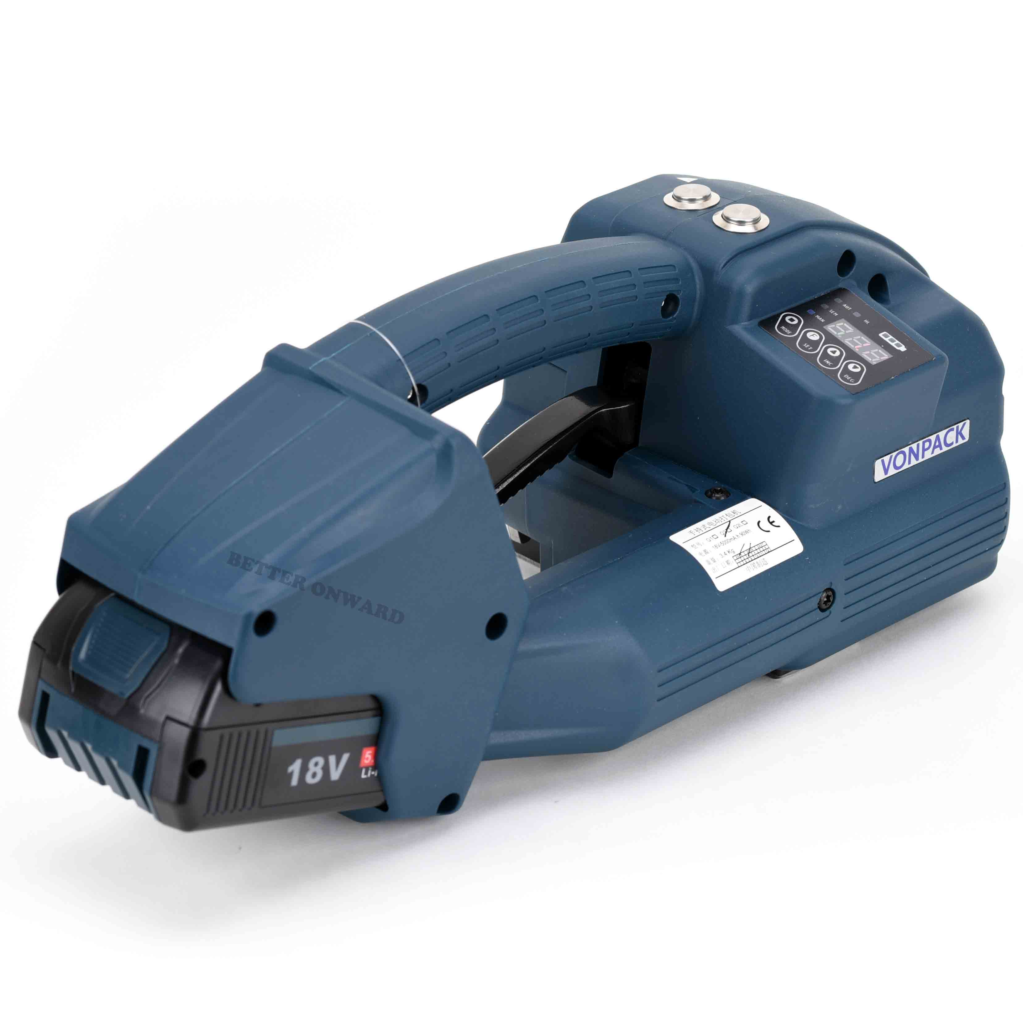 Q2 Full Automatic Battery Powered Plastic Strapping Tools for Tensioning Friction Welding and Cutting Straps