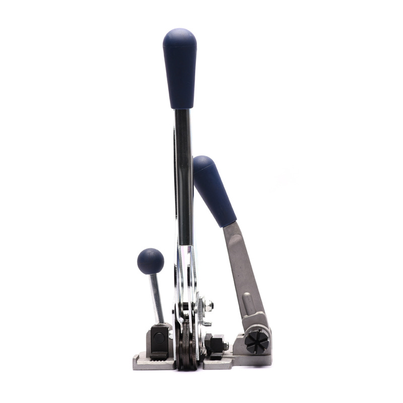 S13 Manual Three-in-One Bearing type Strapping Tool 13mm White PP Straps Tensioning Clipping Buckles and Cutting Machine