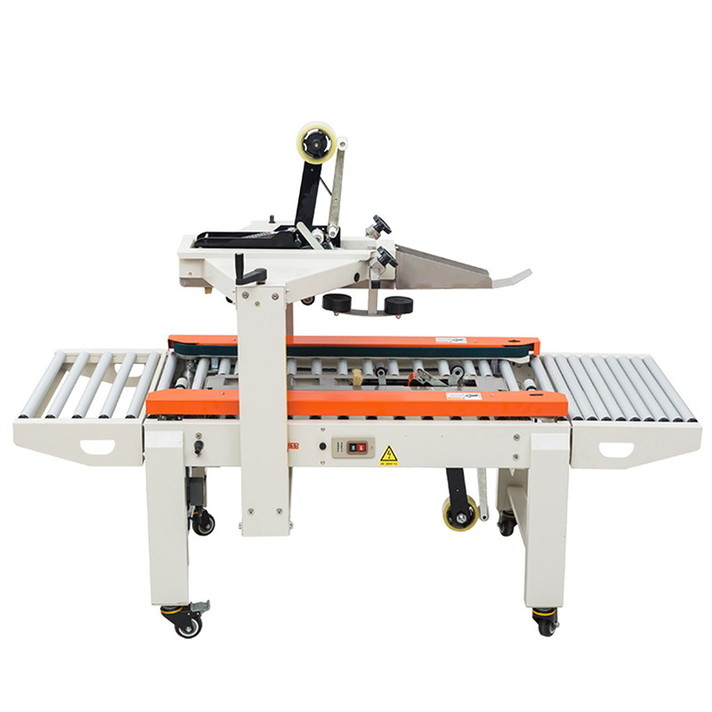 FXC4050XFG Automatic Ultra Low Height 40mm Paper Container Case Sealing Machine Cardboard Carton Box Sealer