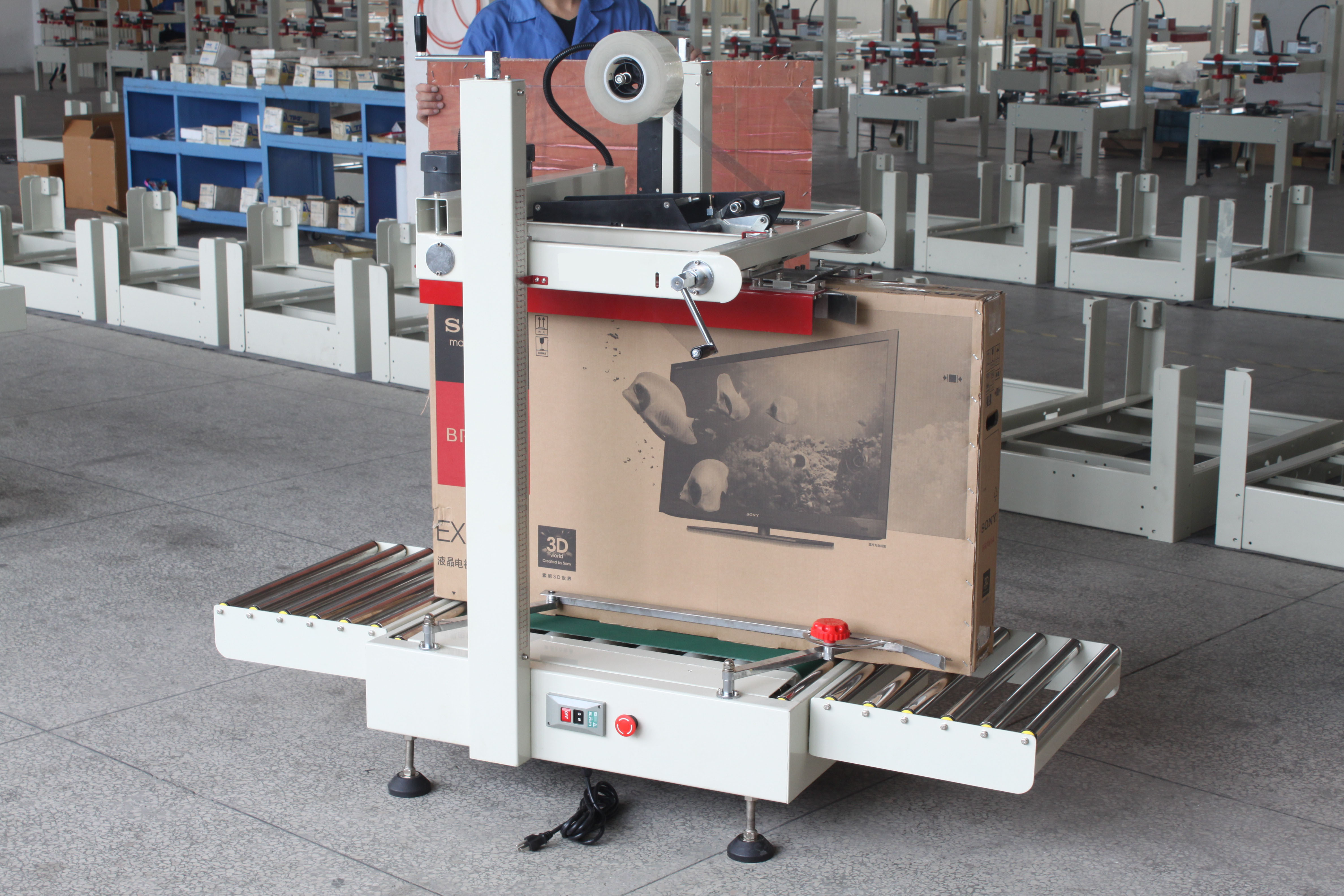 FXJ9050T Semi-automatic High Height Carton Box Sealing Machine Case Sealer