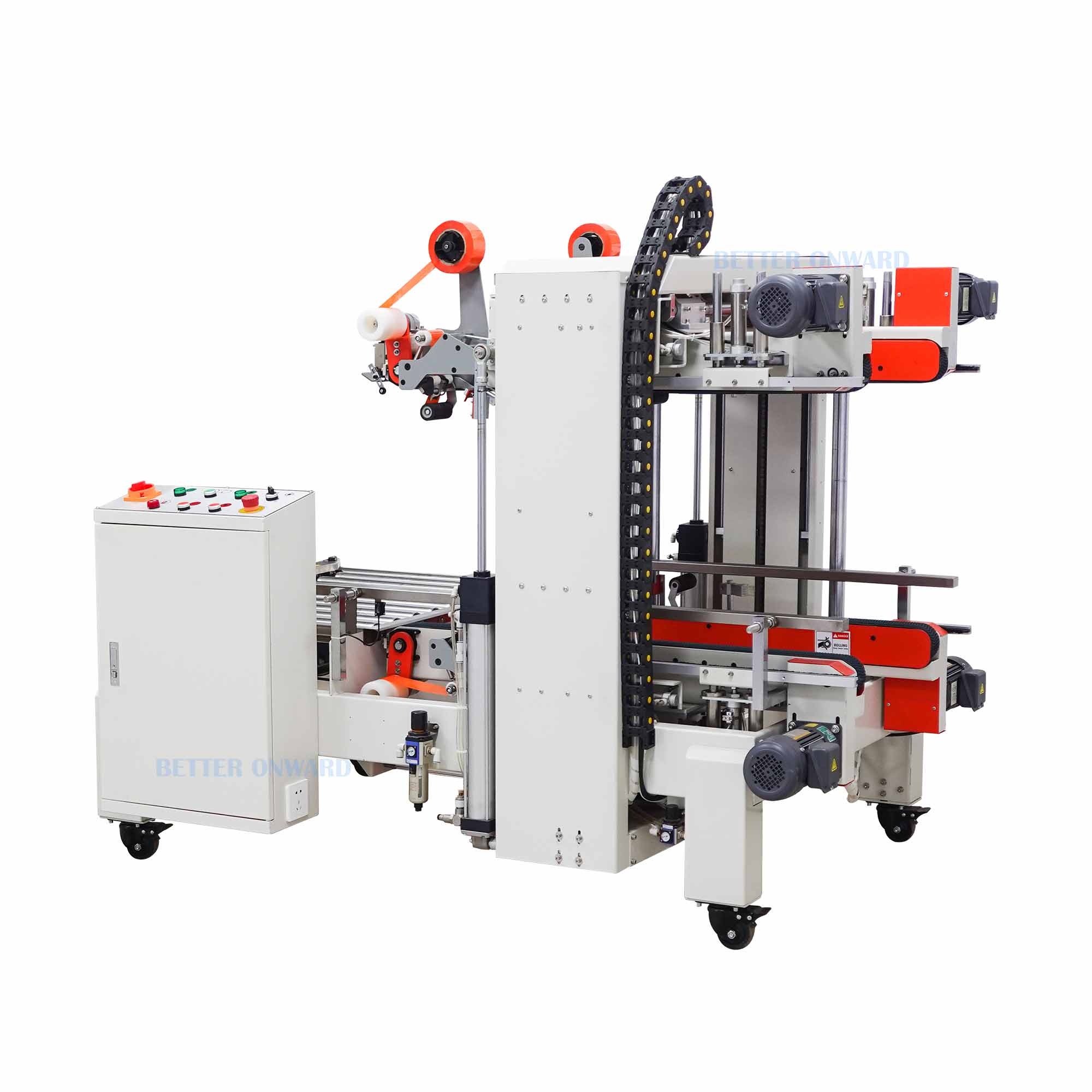 DQFXS7050 Pneumatic Automatic Carton Box Four Corner Edges Sealing Machine