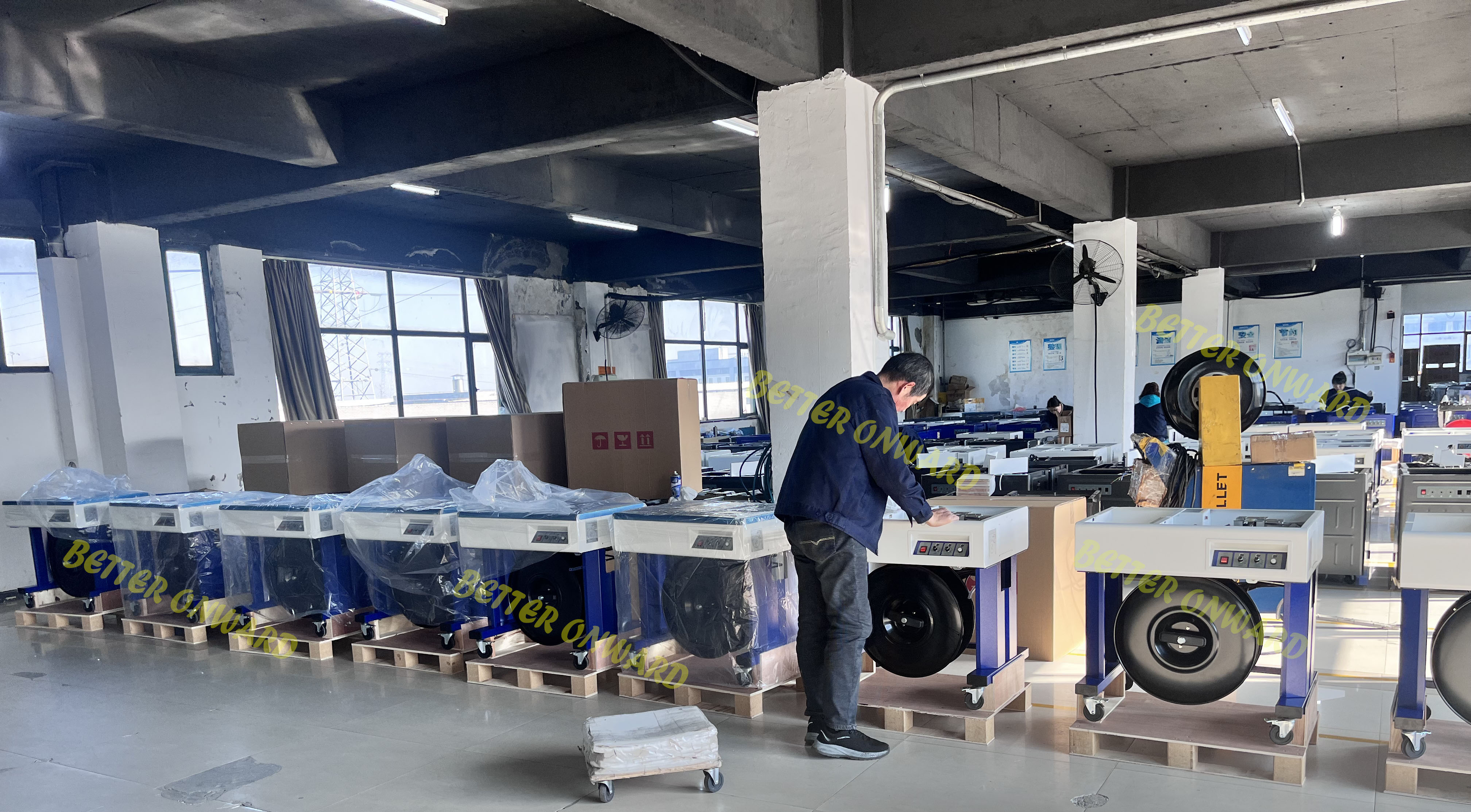 YS-A2H Electric Semi Automatic Polypropylene Straps Strapping Machine with Feed/Tension/Seal/Cut function