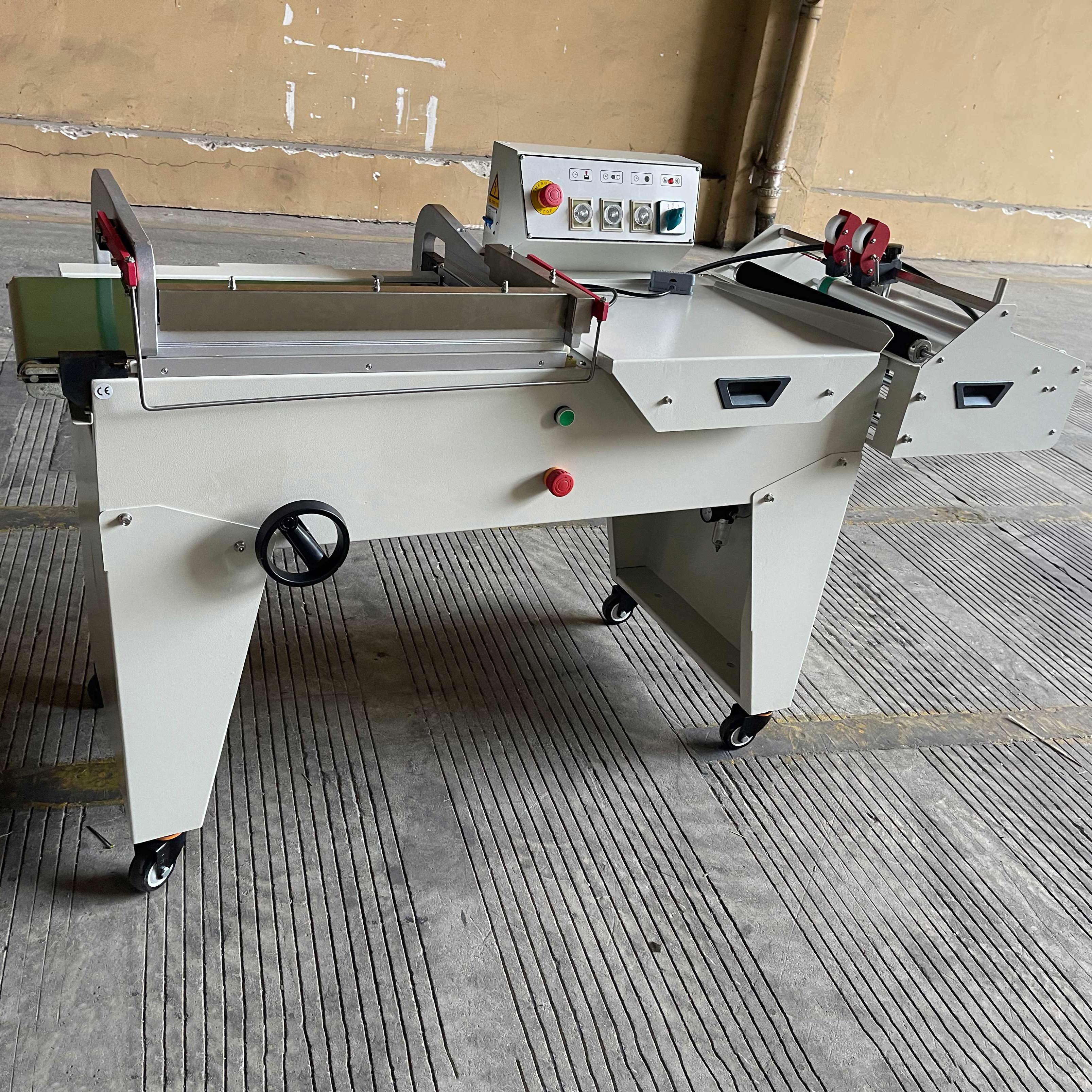 DFQC450 Pneumatic Semi-automatic Plastic Film L bar Sealer Heat Sealing and Cutting Machine