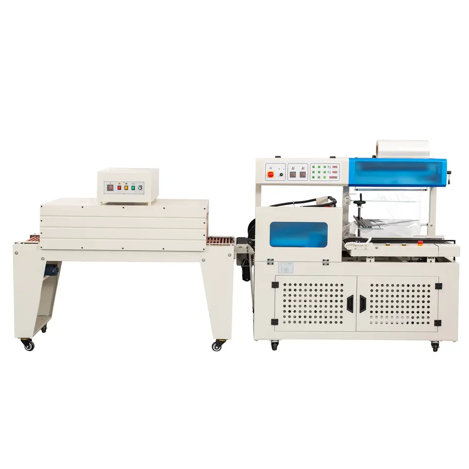 DQL5545D Automatic Tableware Eggs Packaging Plastic Film Wrapping Machine Continuous Conveying L bar Heat Sealer and Cutter