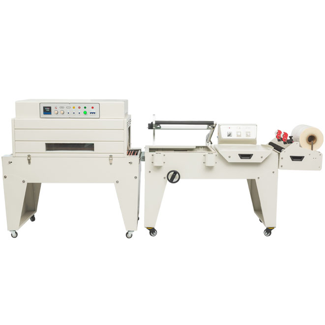 FQL450A & DSA4525 Semi-Automatic Plastic Film L Bar Sealing and Cutting and Shrink Packaging Machine for Wrapping Case Boxes Carton