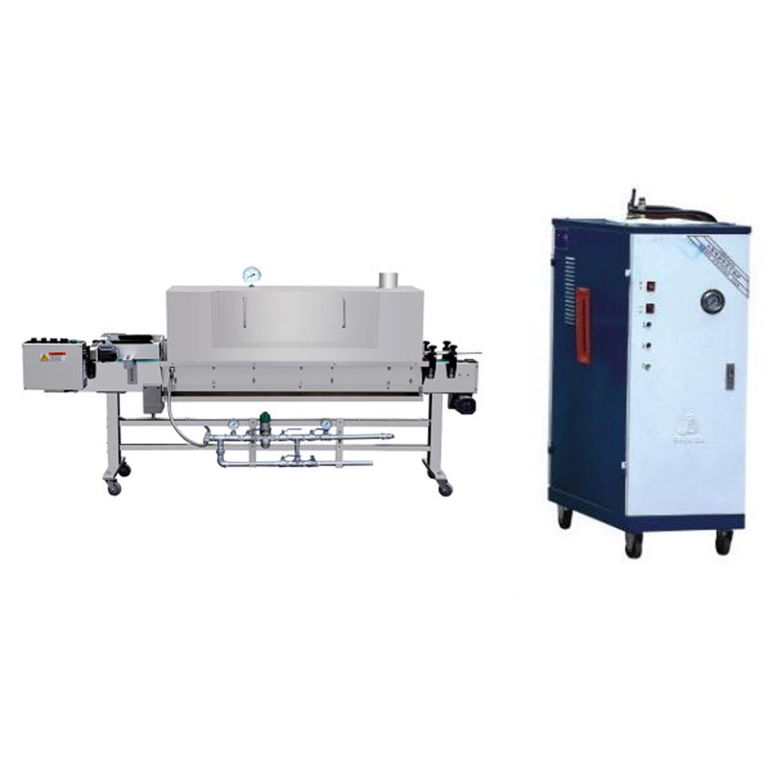 ZBS83A Automatic Bottle Sleeve Label Heat Shrink Tunnel Wrapping Machine With Steam Generator