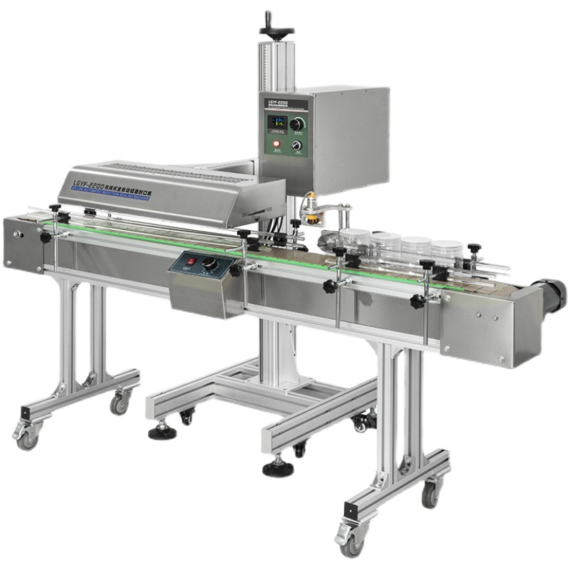 LGYF-2200 Automatic Continuous Electromagnetic Induction Aluminum Foil Sealer for Sealing Plastic and Glass Bottle