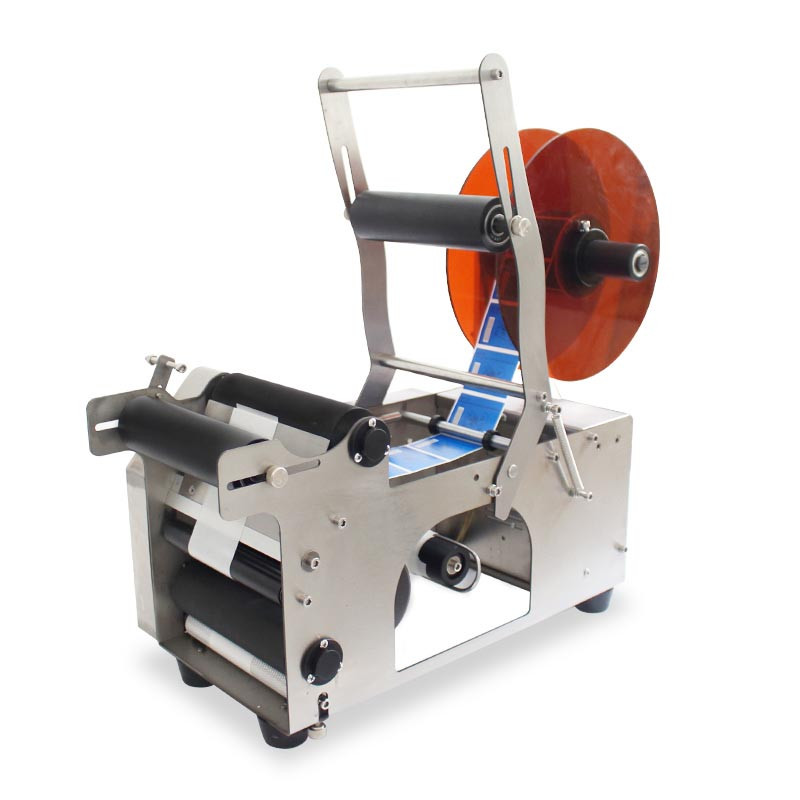 MT-50 110V 220V Semi Automatic Round Bottle Jar Cans Sticker Self-adhesive Labels Labeling Machine