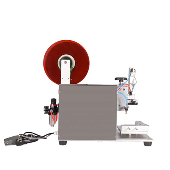 MT-60 Semi-Automatic Glass Metal Plastic PET Bottle Flat Surface Barcode Adhesive Labels Labeling Machine
