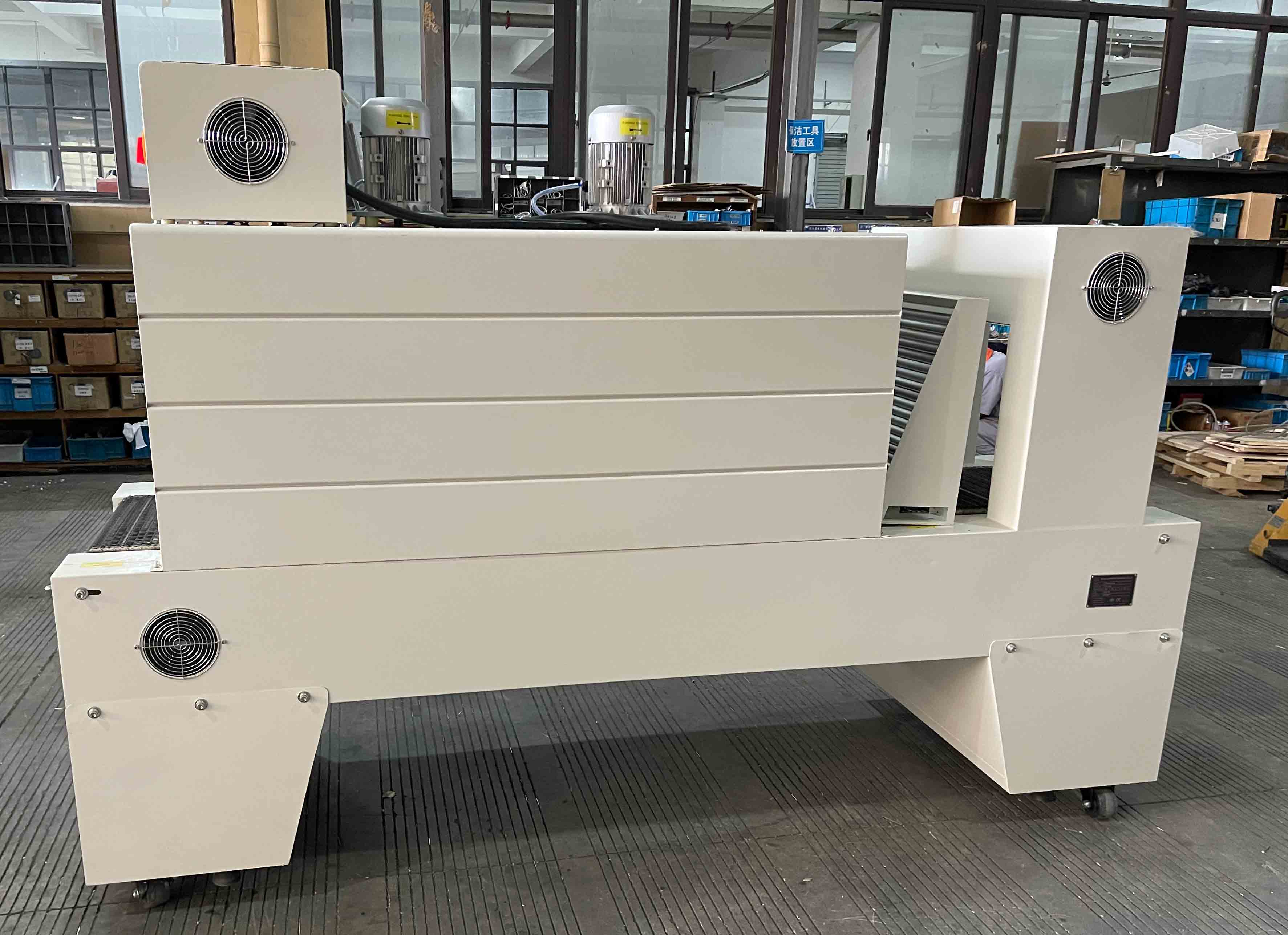 QSJ-5040A & BSE-5040A Automatic Water Bottle Sleeve Wrapper Plastic Film Sealer and Cutter and Shrink Tunnel Packaging Machine