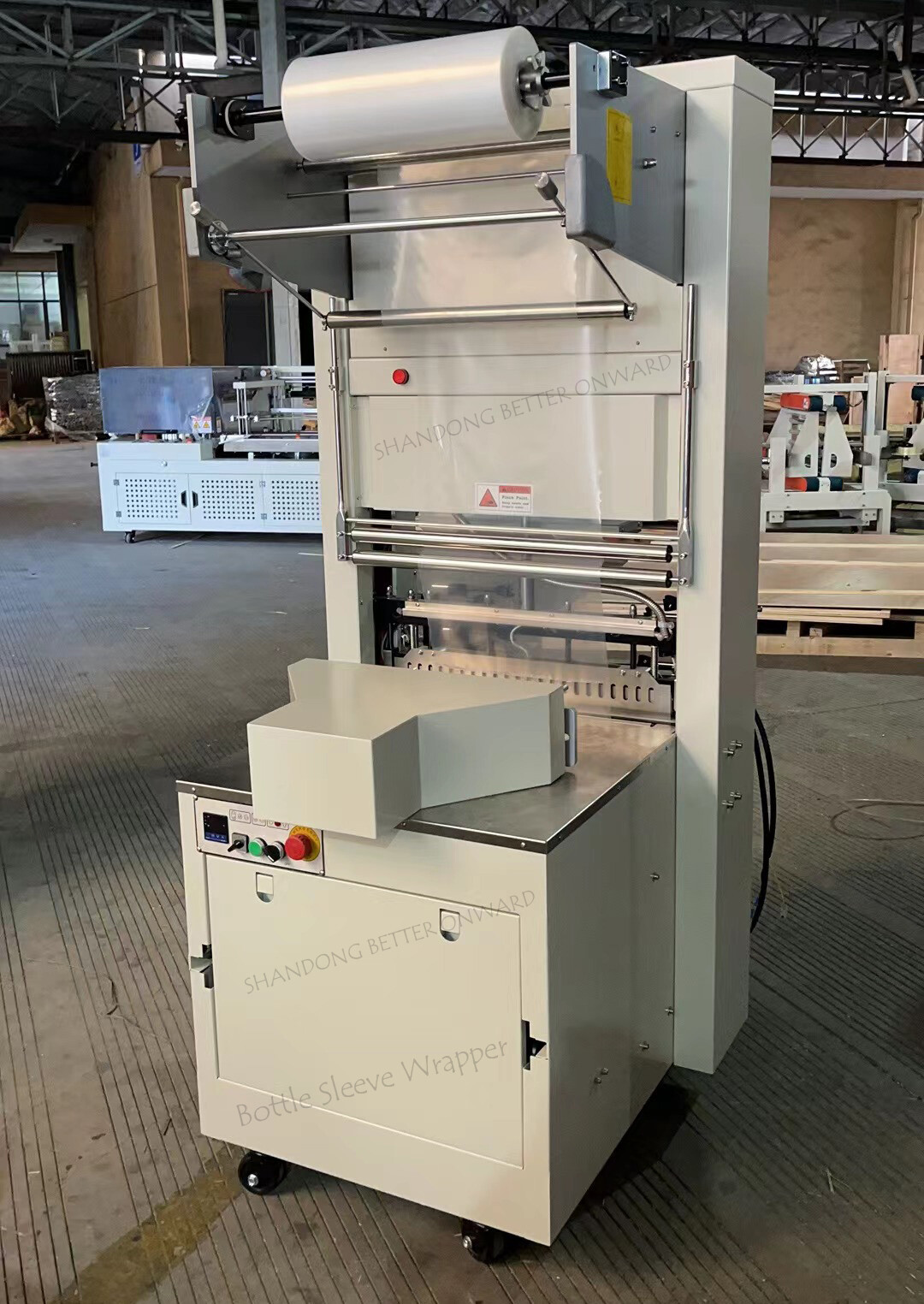 BZJ5038B & BSE6040A Semi-automatic Beverage Bottle Sleeve Wrapping Machine Plastic Film Thermal Shrink Tunnel Packaging Machine