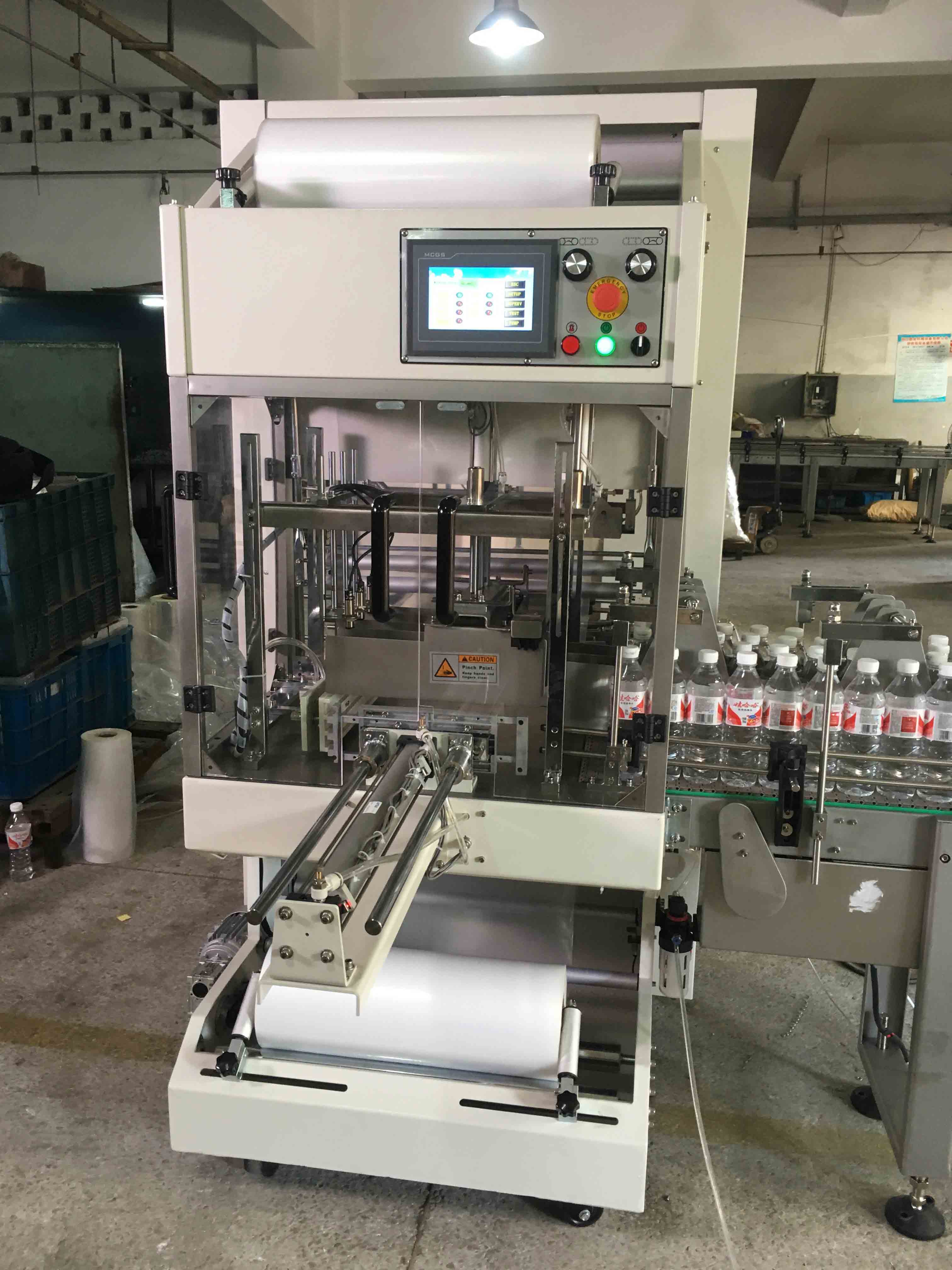 QSJ-5040A & BSE-5040A Automatic Water Bottle Sleeve Wrapper Plastic Film Sealer and Cutter and Shrink Tunnel Packaging Machine