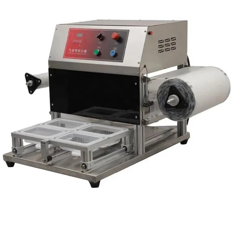 QF260T-S Food Tray Heat Sealing Machine Lunch Box Container Sealer ...