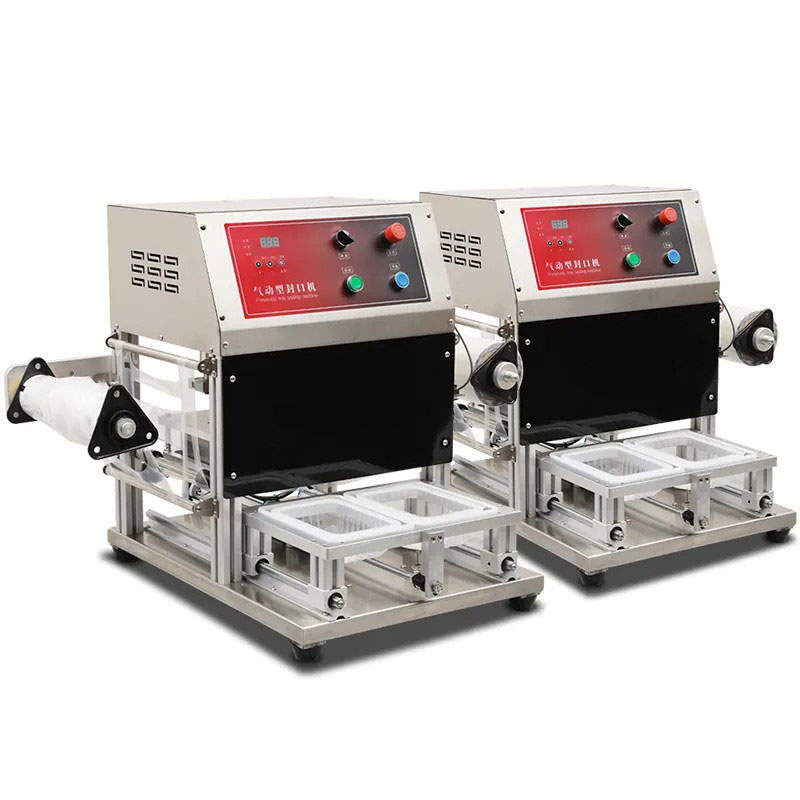 QF370T-S Tabletop Take Away Meal Meat Food Container Packaging Machine Tray Sealer Sealing Machine