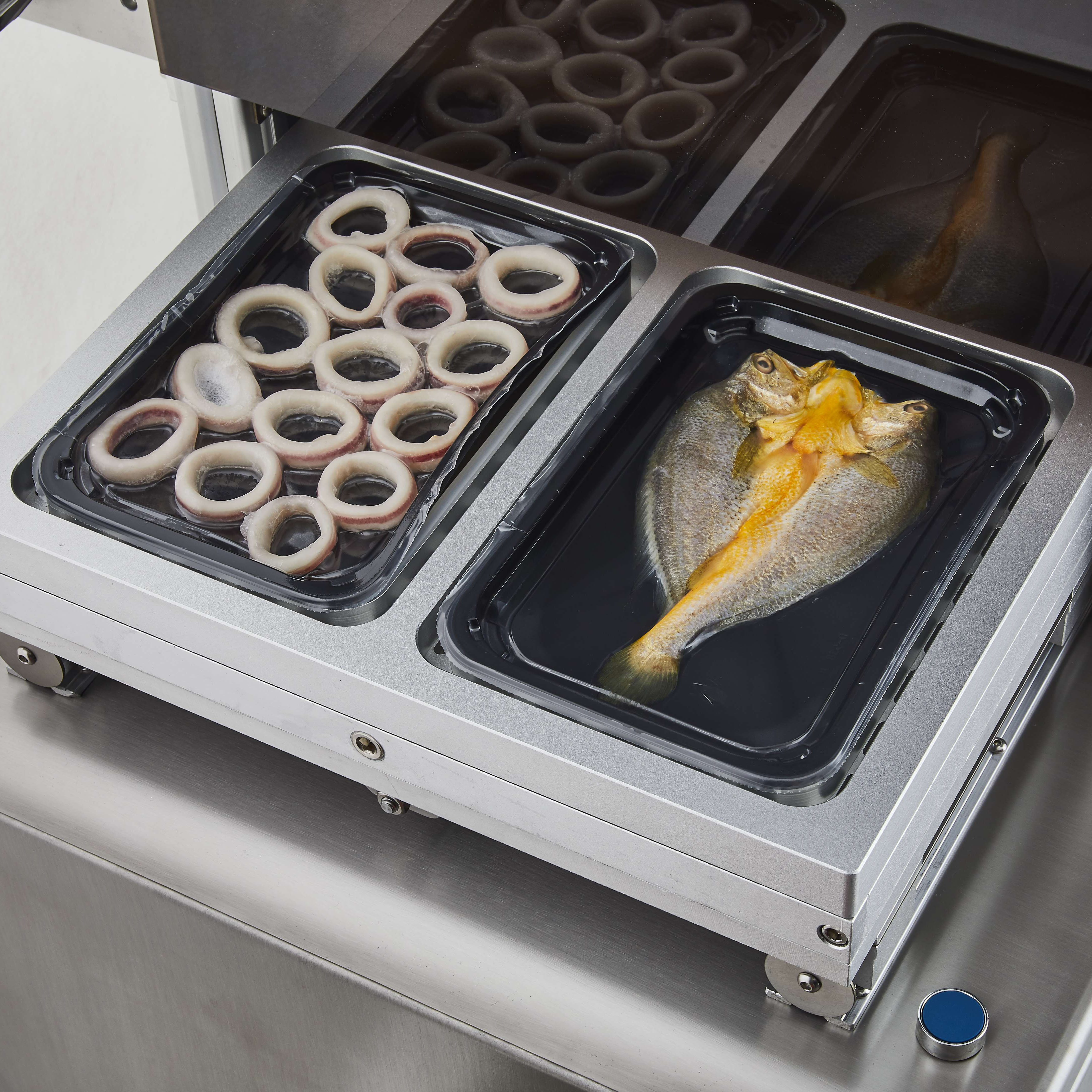 DJL-330VS Semi-automatic Cooked Food Skin Vacuum Packing Machine Ready Meal Vacuum Skin Packaging Tray Sealer Machine