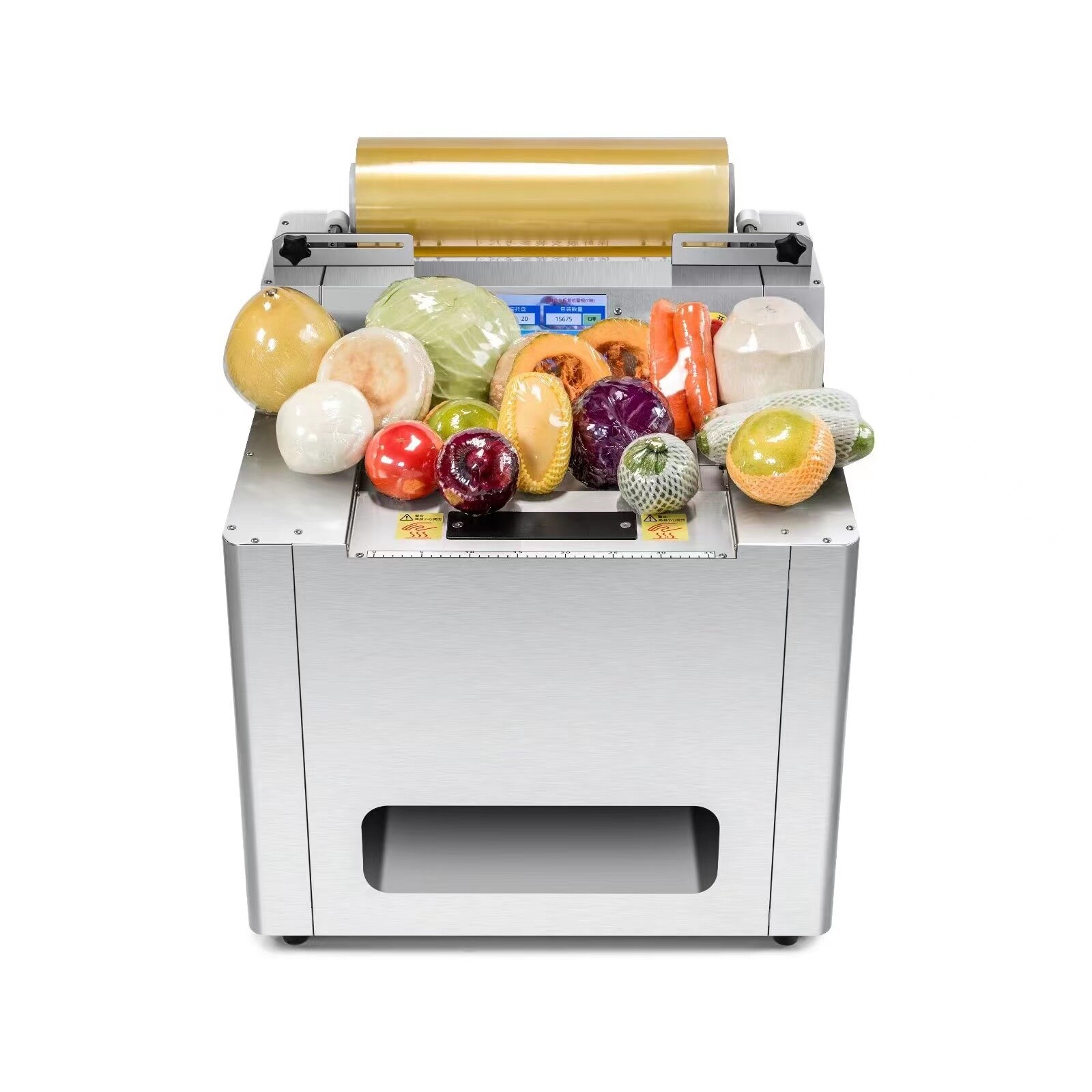 Super X Automatic PE PO PVC Stretch Cling Film Tray Wrapping Packaging Machine