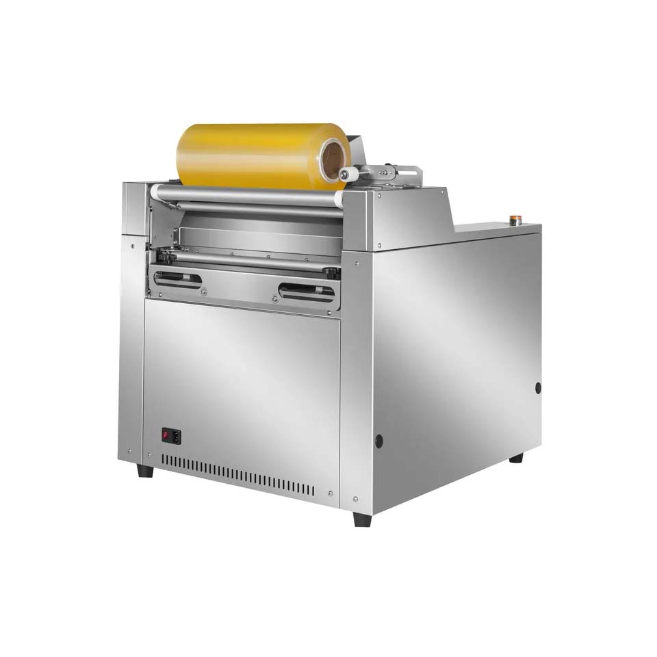 Super 900 Tabletop Automatic Cling Film Tray Wrapping Machine for Food Packing