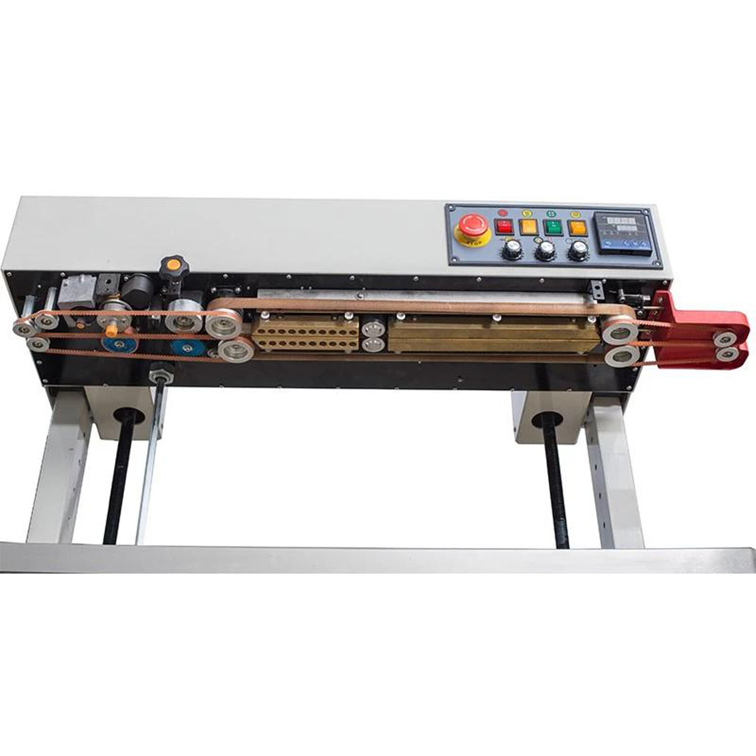 FRD-1200V Continuous Automatic Pouches Bags Plastic Film Heat Sealing Machine Band Sealer Machine for Food Packaging Line