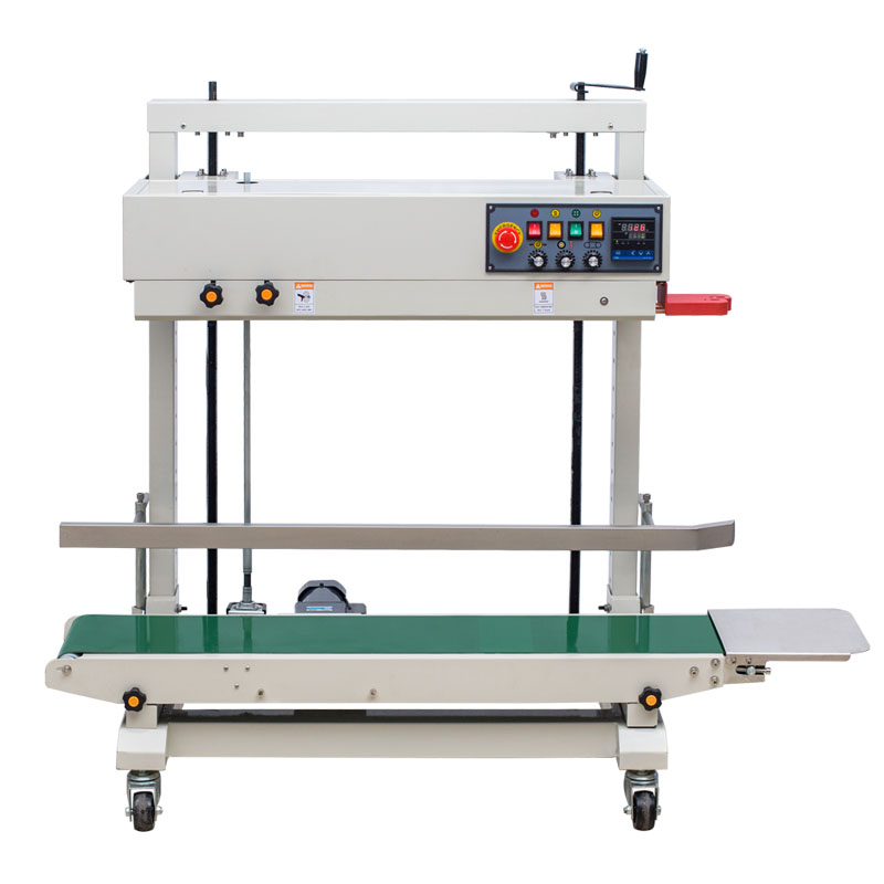 FRD-1200V Continuous Automatic Pouches Bags Plastic Film Heat Sealing Machine Band Sealer Machine for Food Packaging Line