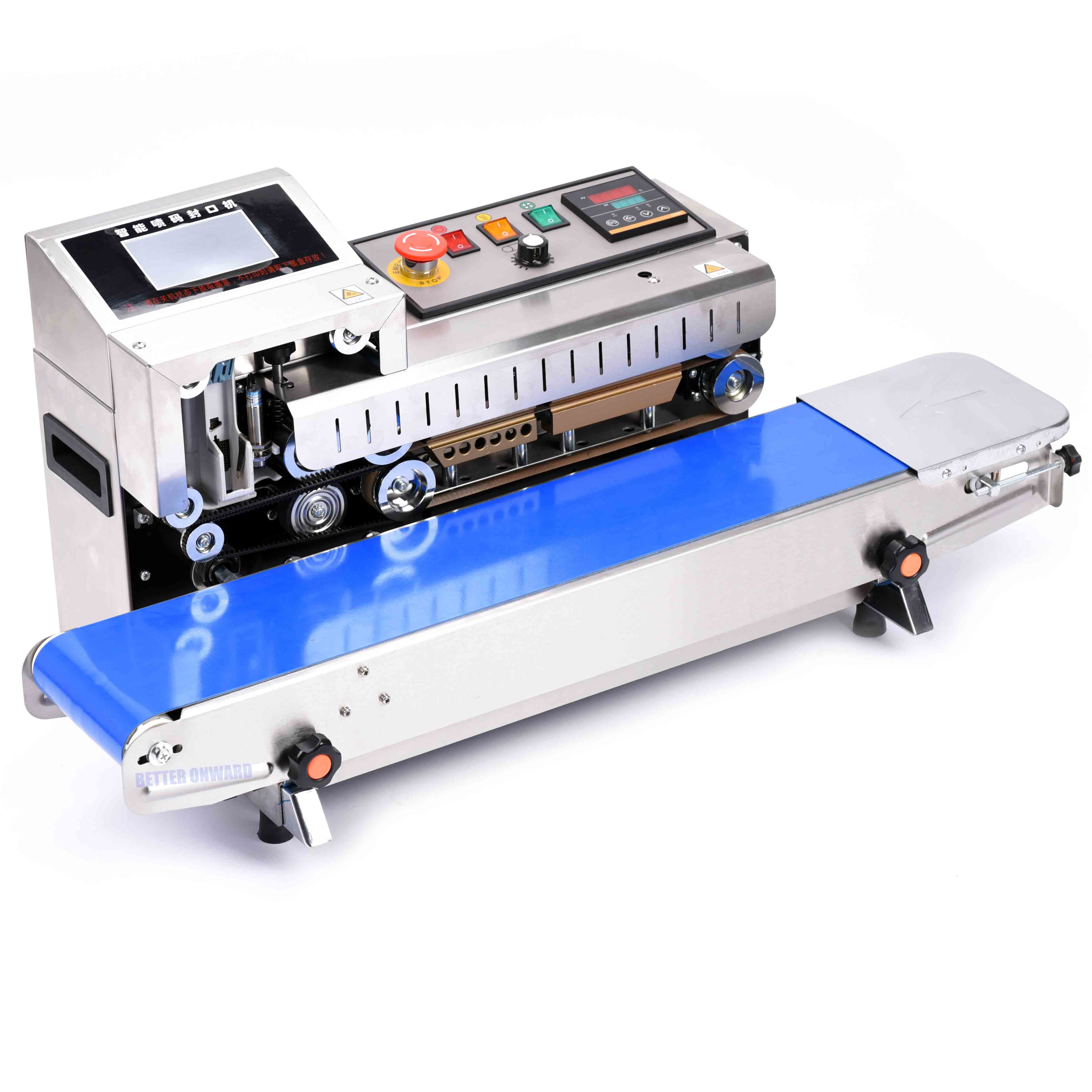 FR-1600 Intelligent Inkjet Printing Continuous Band Sealer Aluminum Foil Food Plastic Bag Sealing Machine