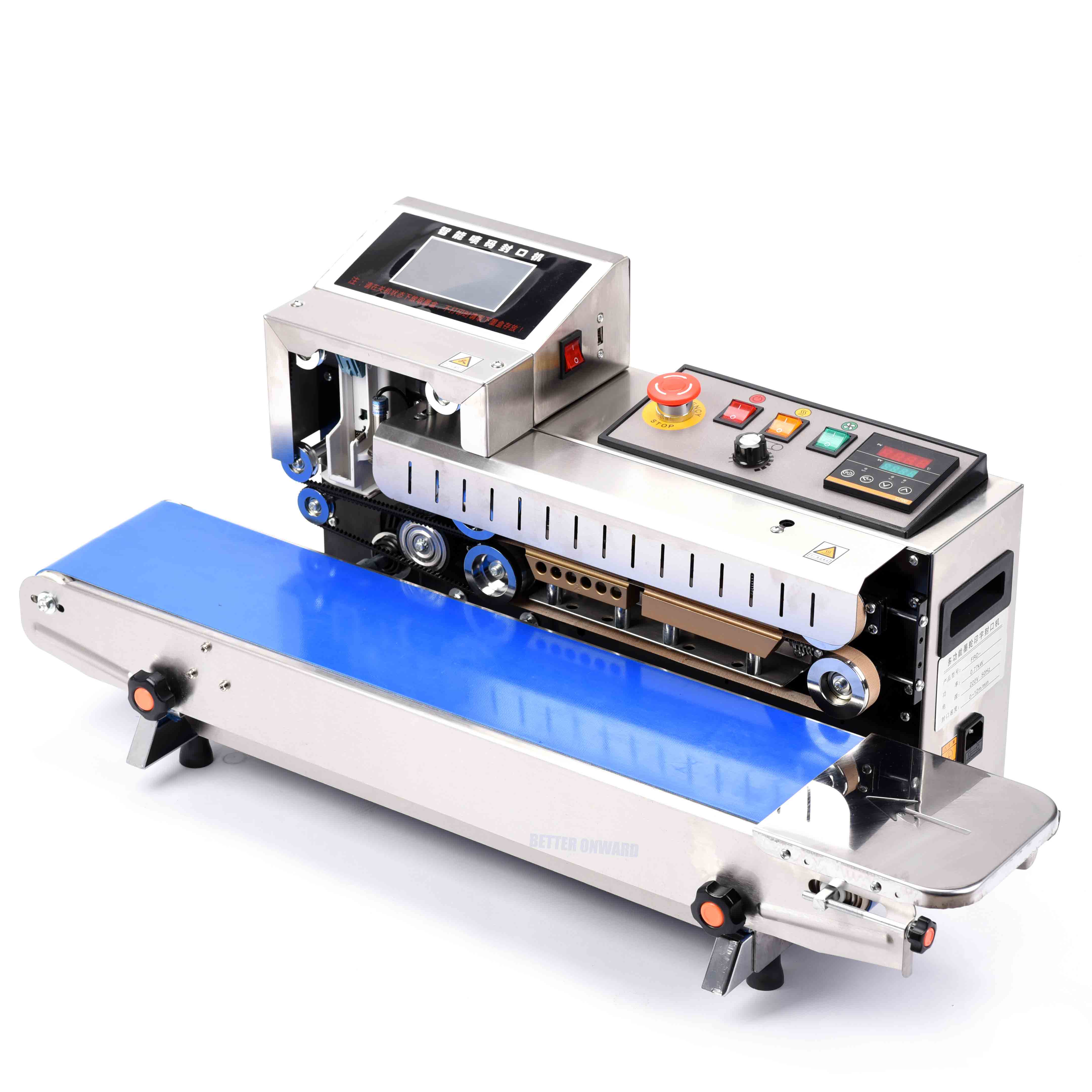 FR-1600 Intelligent Inkjet Printing Continuous Band Sealer Aluminum Foil Food Plastic Bag Sealing Machine