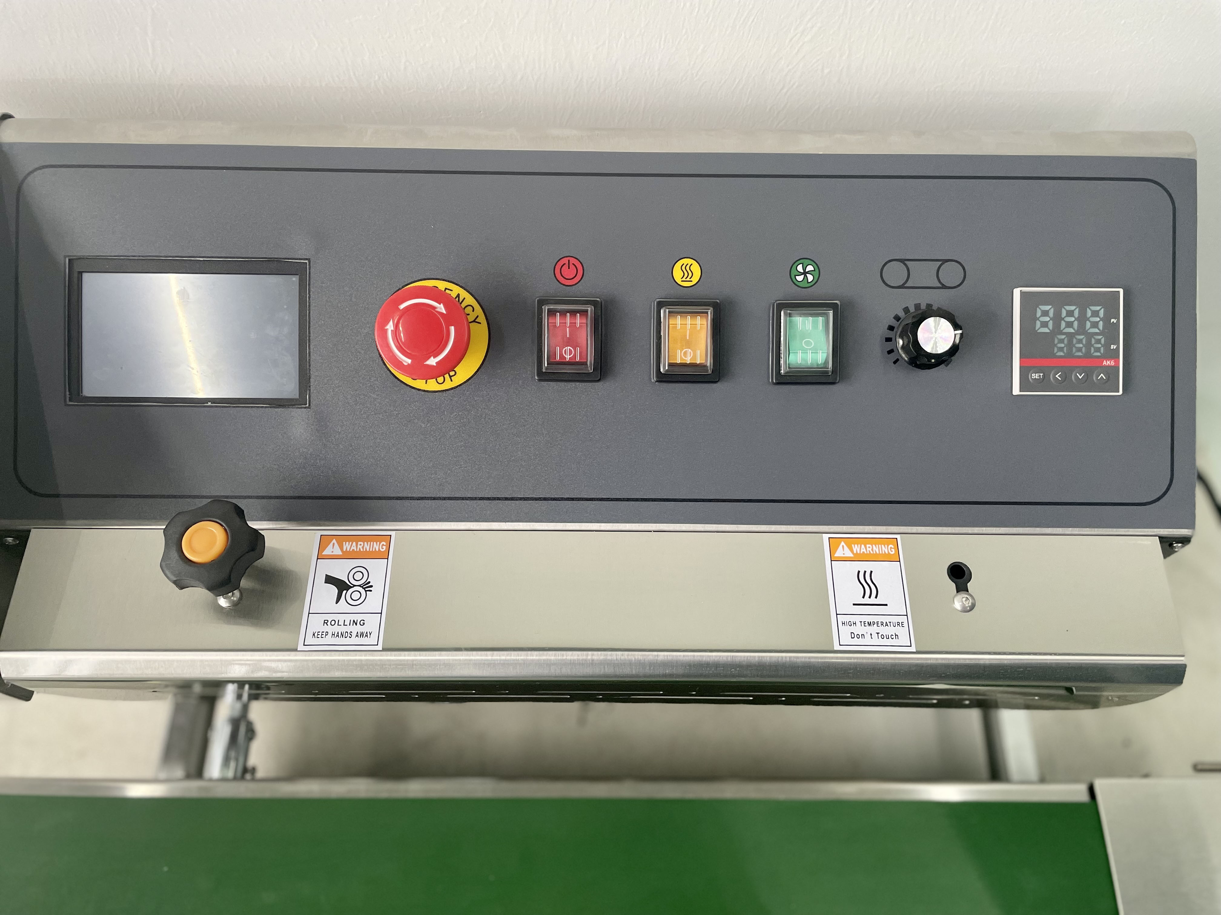 FR-900PM Continuous Band Sealer Horizontal Dual Purpose Bag Packaging Ink Jet Date Printing Sealing Machine