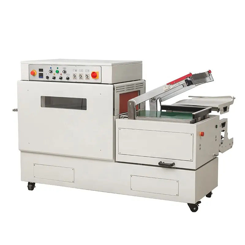 DFS-450 Semi-Automatic Continuous Conveying Food Biscuit Cookie Box Package Plastic Film L Type Seal-Cut-Shrink Wrapping Machine