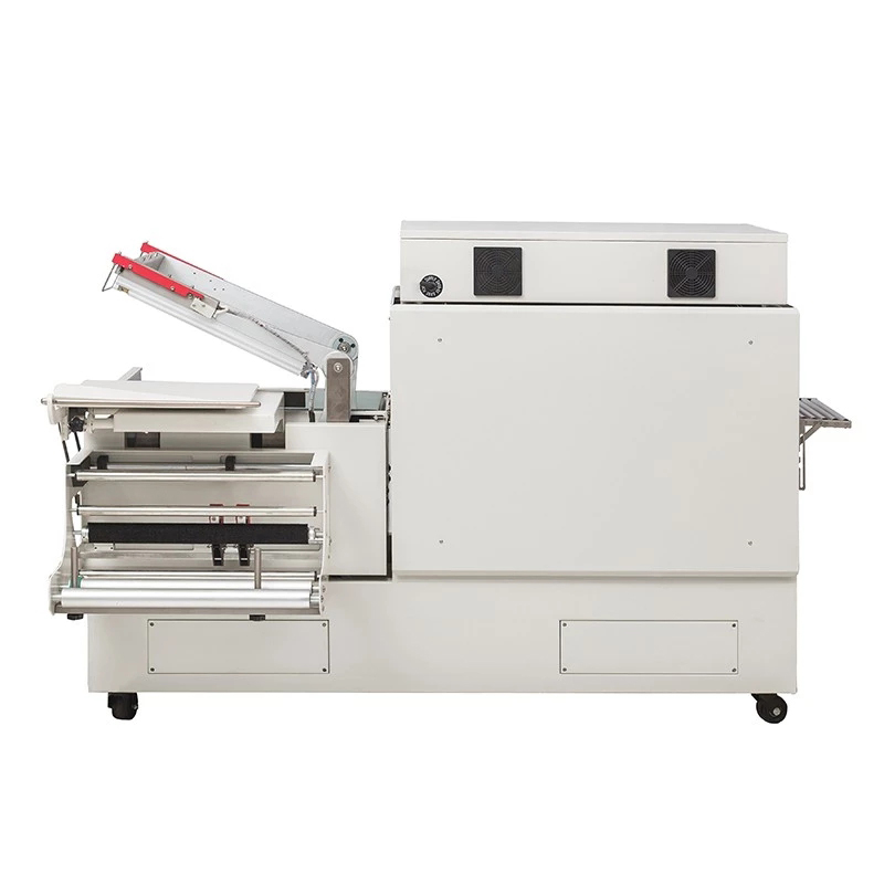DFS-450 Semi-Automatic Continuous Conveying Food Biscuit Cookie Box Package Plastic Film L Type Seal-Cut-Shrink Wrapping Machine