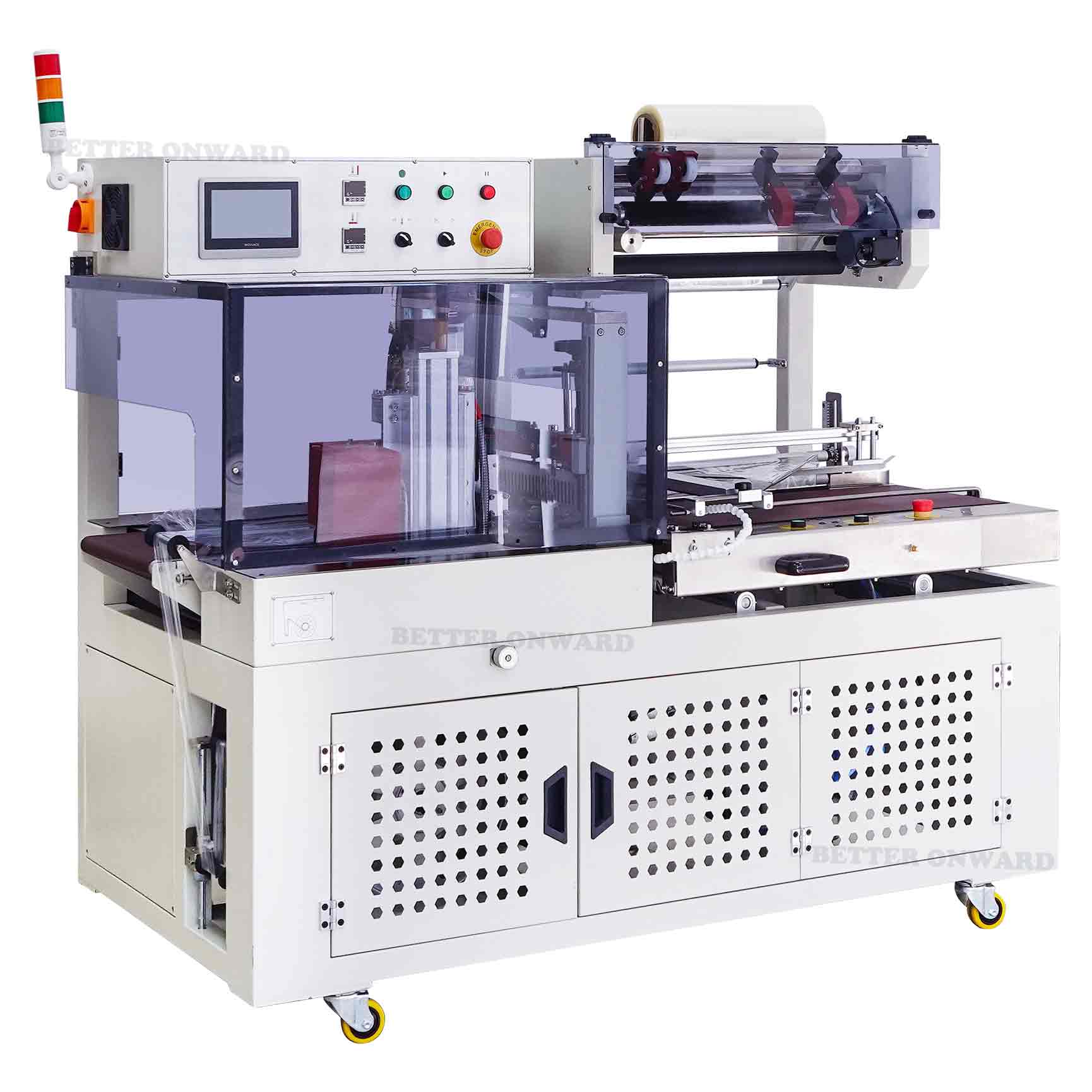 DQL4518S & DSC4525L Automatic Plastic Film Side Sealer and Cutter Thermal Shrink Packaging Machine for Wrapping Sheet Material DQL4518S & DSC4525L Automatic Plastic Film Side Sealer and Cutter Thermal Shrink Packaging Machine for Wrapping Sheet Material