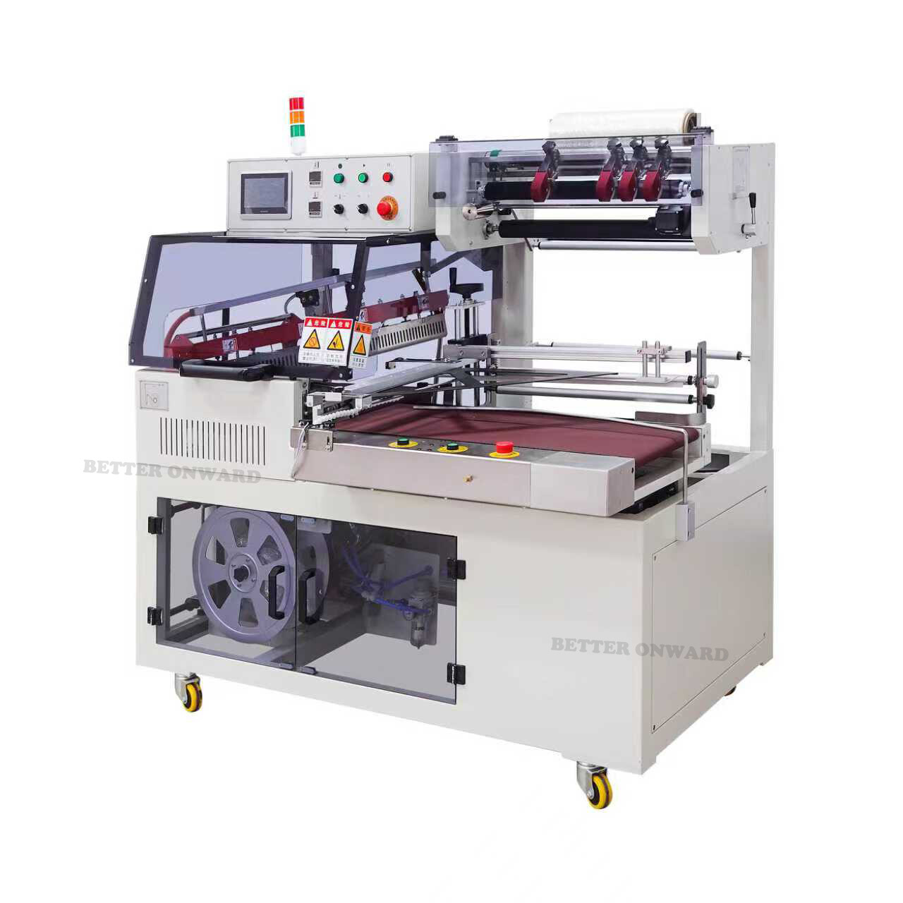 DQL5545SG & DSC4525L High Speed Automatic Plastic Film L bar Sealer and Shrink Packaging Machine DQL5545SG & DSC4525L High Speed Automatic Plastic Film L bar Sealer and Shrink Packaging Machine