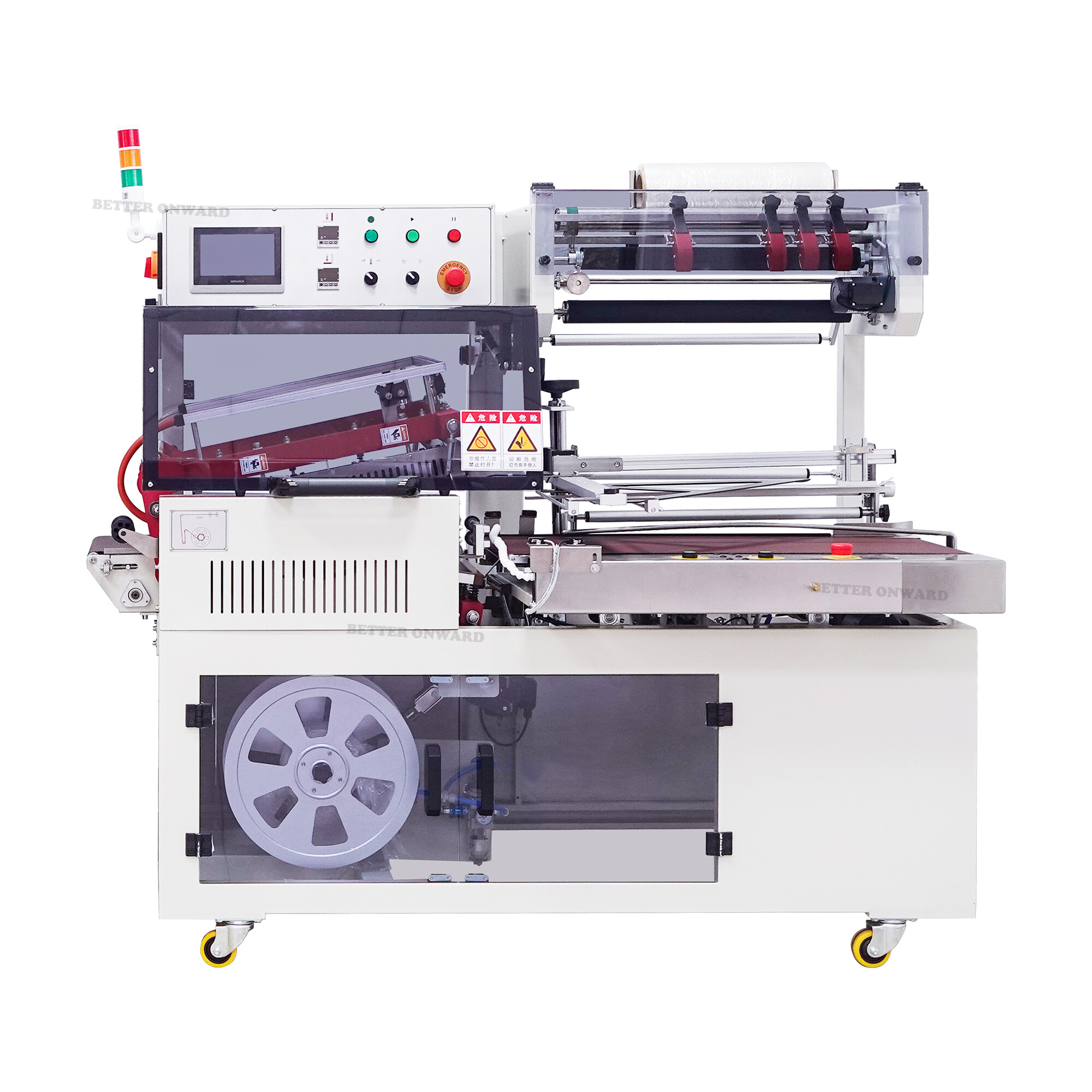 DQL5545SG & DSC4525L High Speed Automatic Plastic Film L bar Sealer and Shrink Packaging Machine DQL5545SG & DSC4525L High Speed Automatic Plastic Film L bar Sealer and Shrink Packaging Machine
