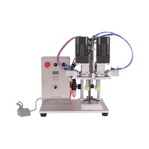 DHZ-550 Semi-automatic Plastic Round Cover Duckbill Screw Cap Capping Machine for Cosmetics Bottle