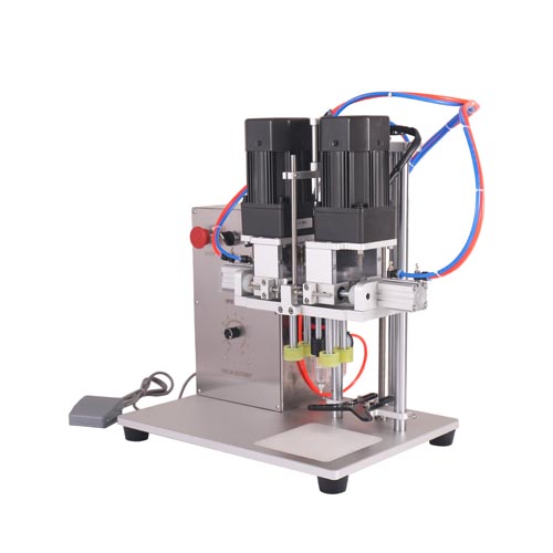DHZ-550 Semi-automatic Plastic Round Cover Duckbill Screw Cap Capping Machine for Cosmetics Bottle