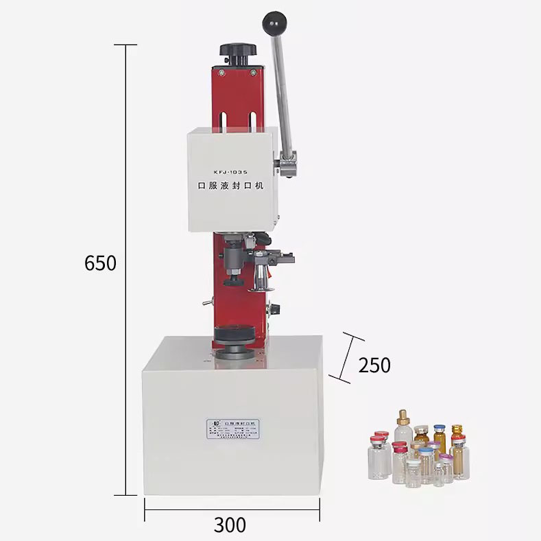KFJ-1035 Semi-automatic Essential Oil Glass Bottle Aluminum Caps Sealing Machine