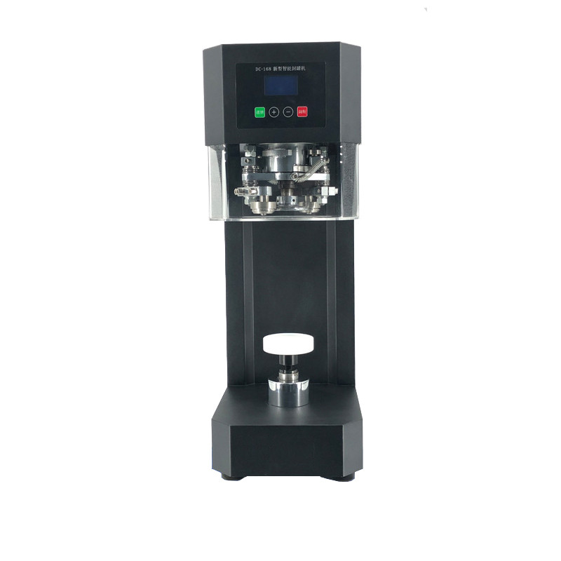 DC-168 Automatic Food Milk Drinks Plastic Bottle Beverage Zip-top Can Cover Sealing Machine