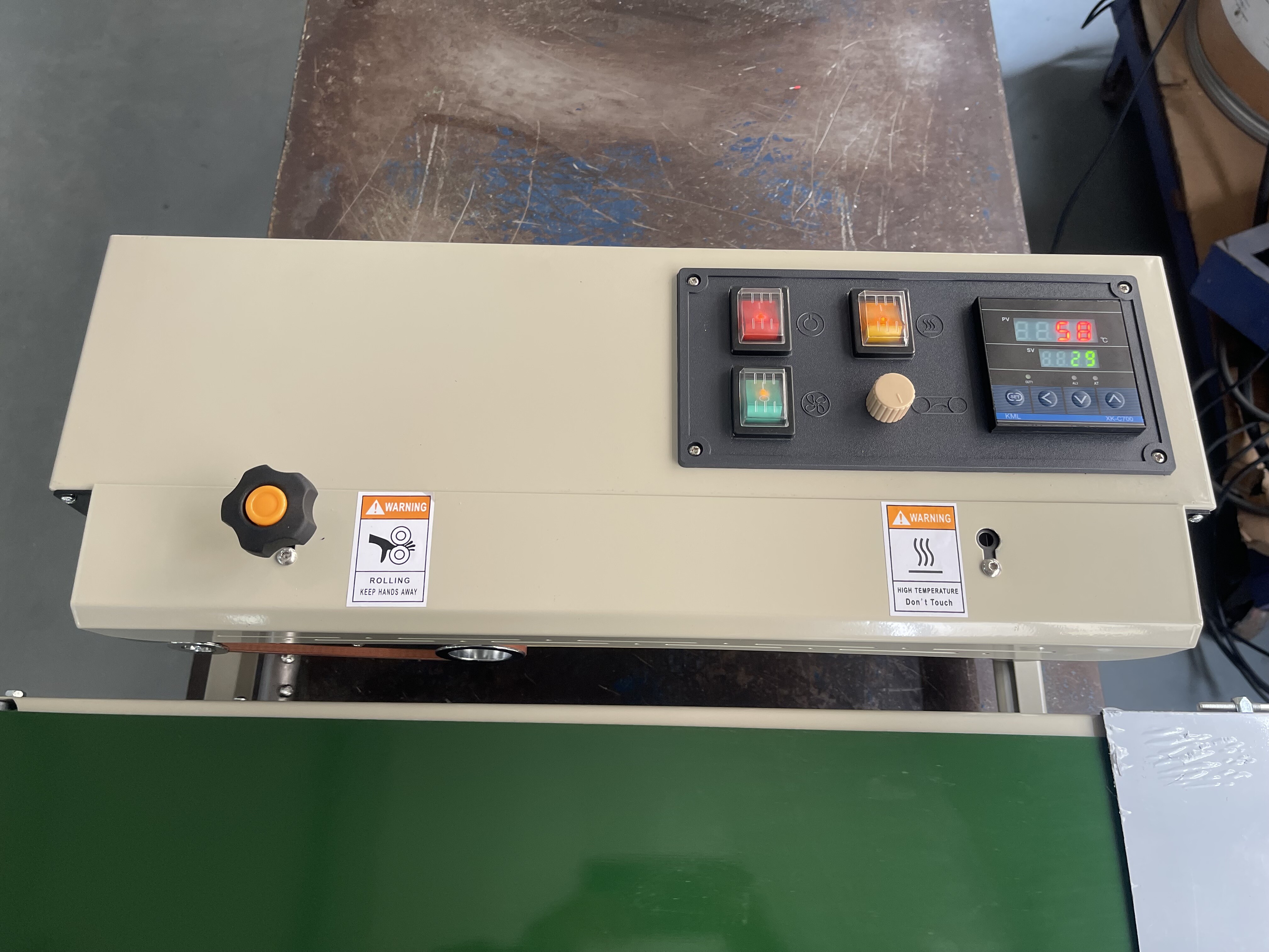 FR-800 Automatic Continuous Plastic Film Food Packaging Pouches Aluminum Foil Bags Heat Sealing Machine