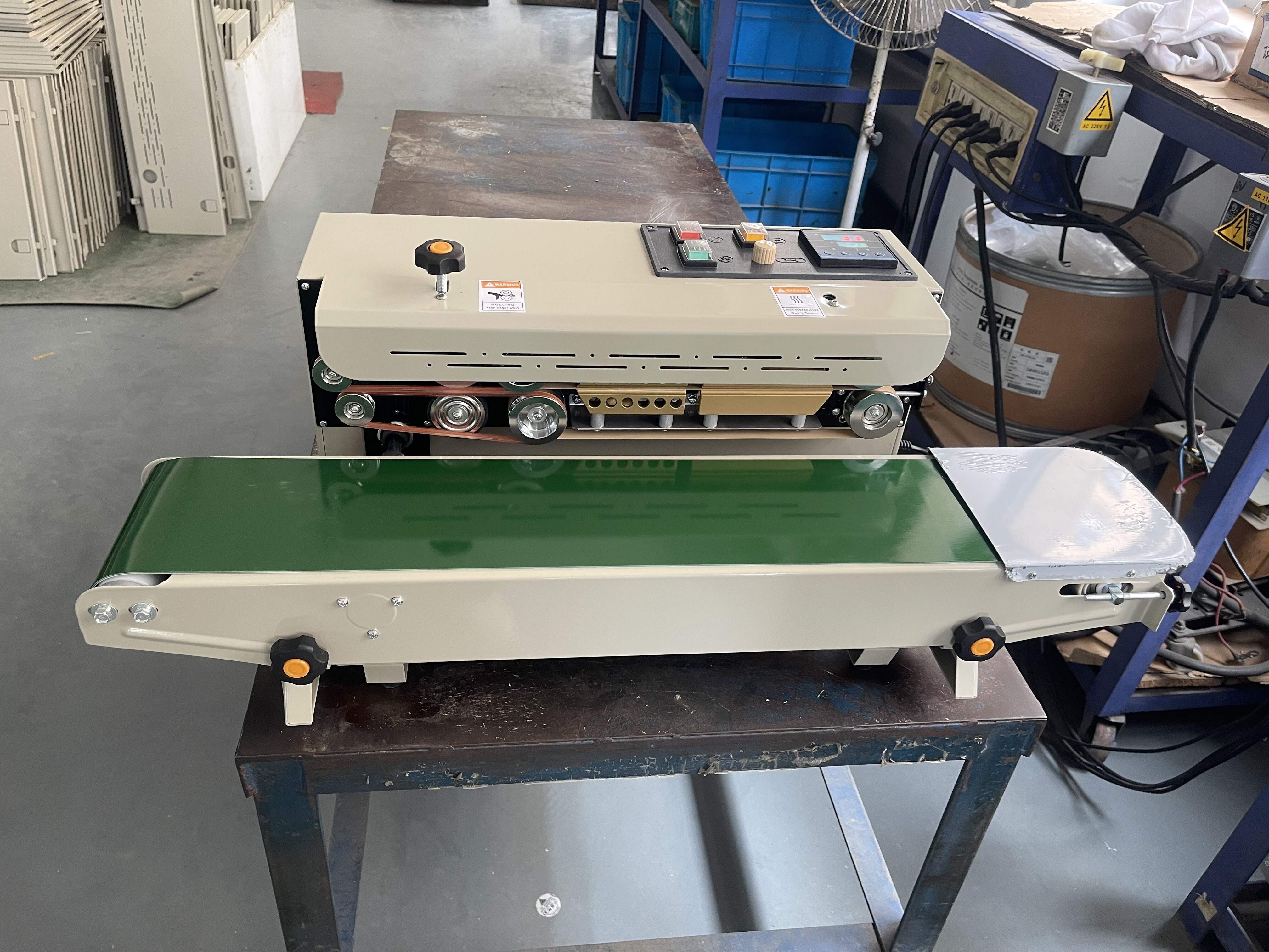 FR-800 Automatic Continuous Plastic Film Food Packaging Pouches Aluminum Foil Bags Heat Sealing Machine