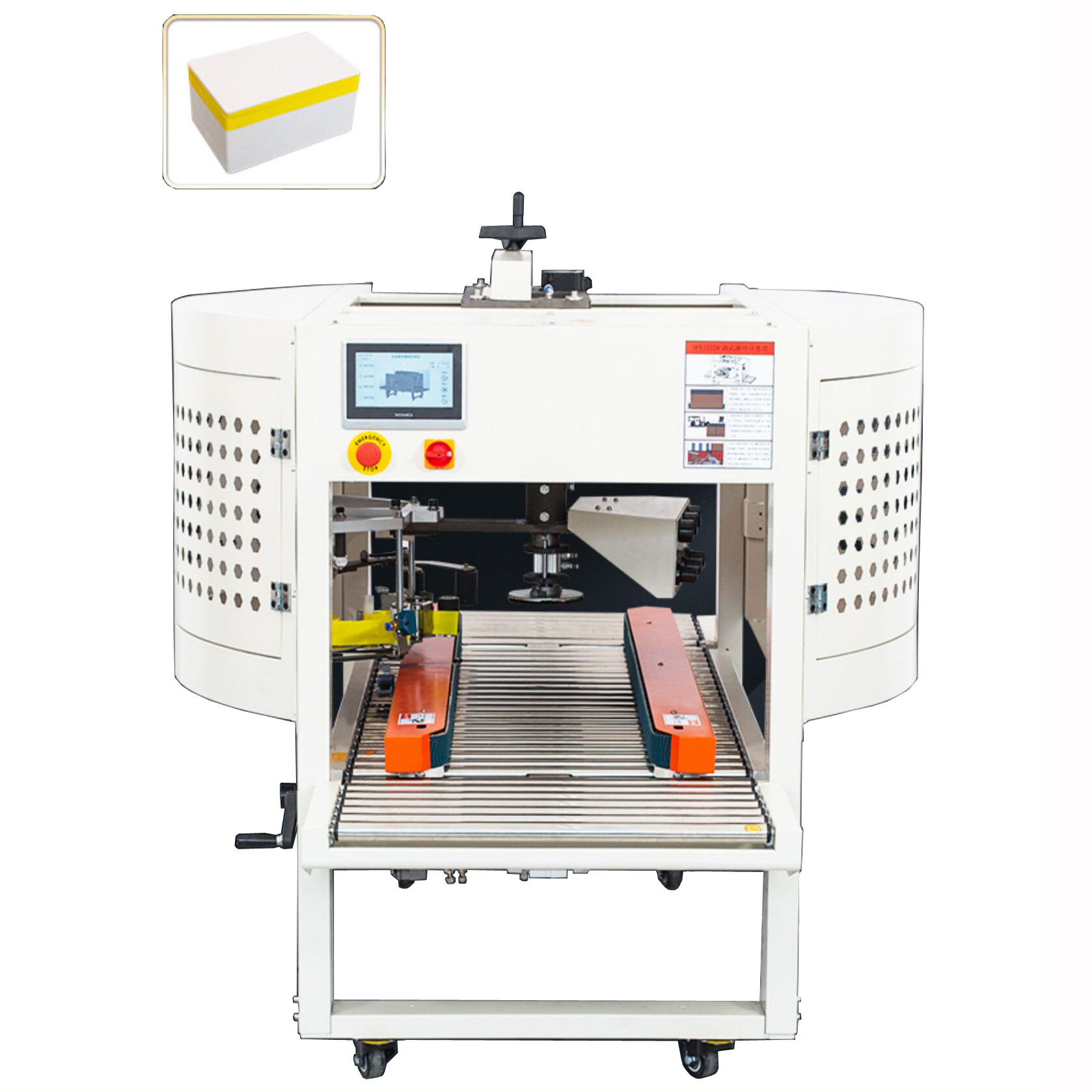 DFX5032M Automatic Fruit Vegetables Packing Foam Box Adhesive Tape Wrapping and Sealing Machine