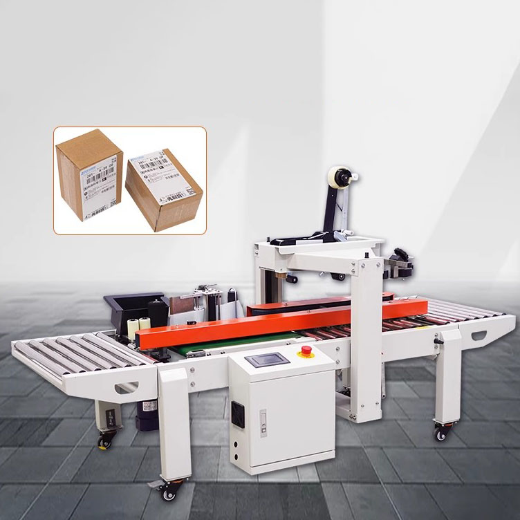 DFXC4030CI Automatic Side Labeling Cardboard Case Sealing Machine for Closing Cartons with Self-adhesive Tapes