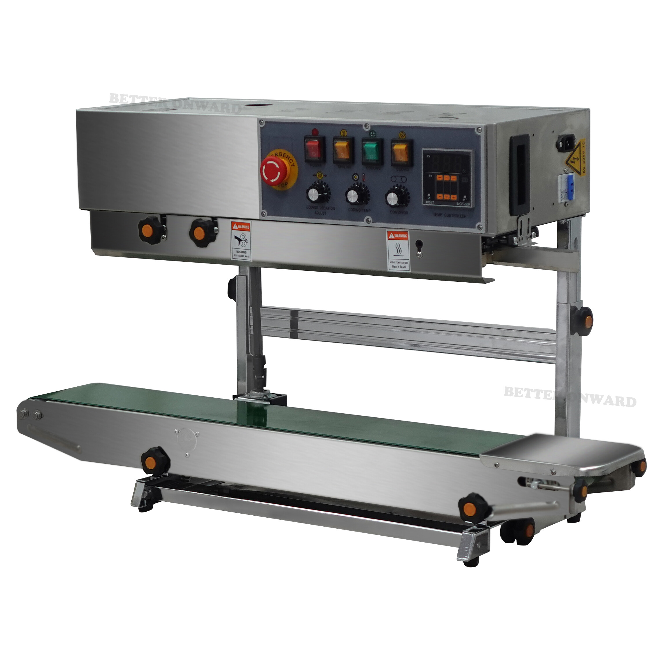 FRD-1000V Vertical Plastic Bags Band Sealing Machine with Solid-ink Coding