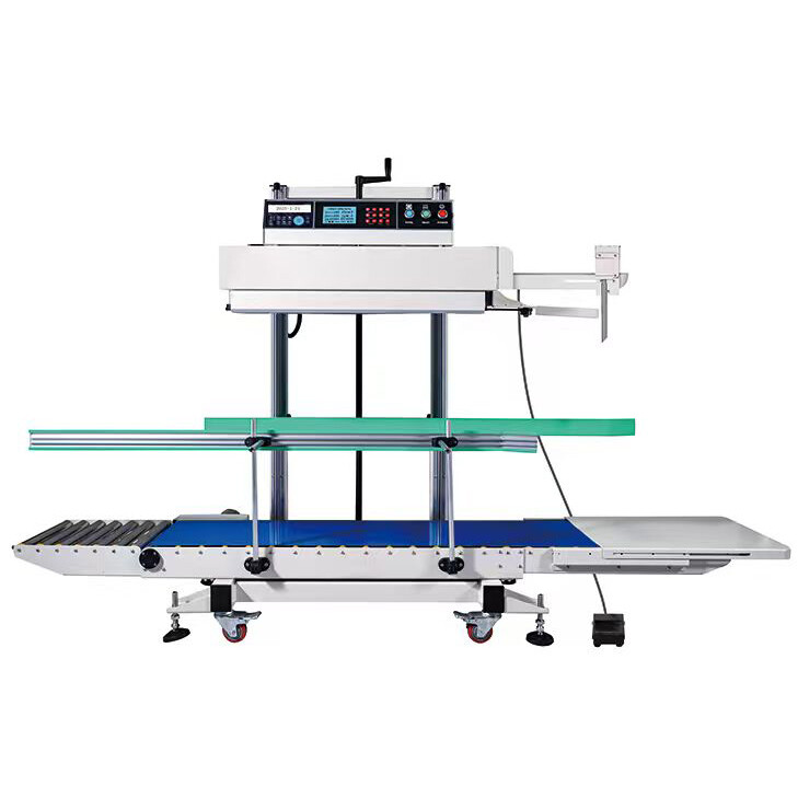JY-350LQP Vertical Vacuum Air Extraction Plastic Film Food Bags Sealing Machine with Printing