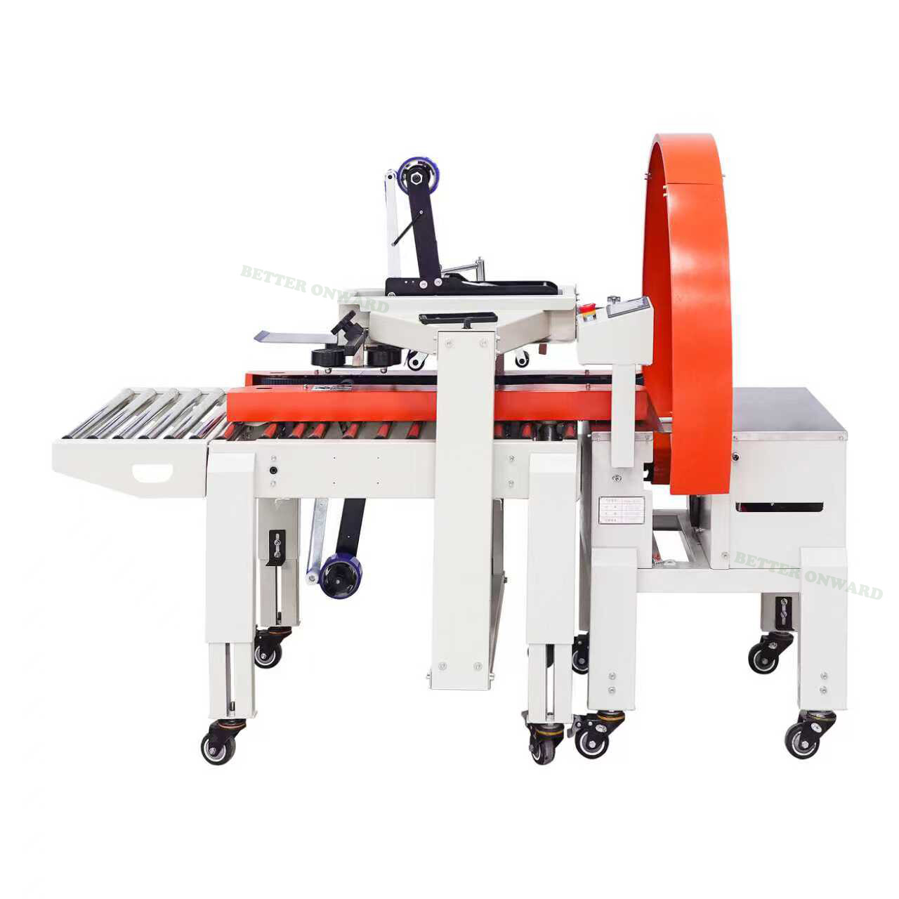 Automatic FXC5050XA Carton Sealer and FXW3040 Adhesive Tape Wrapping and Sealing Machine