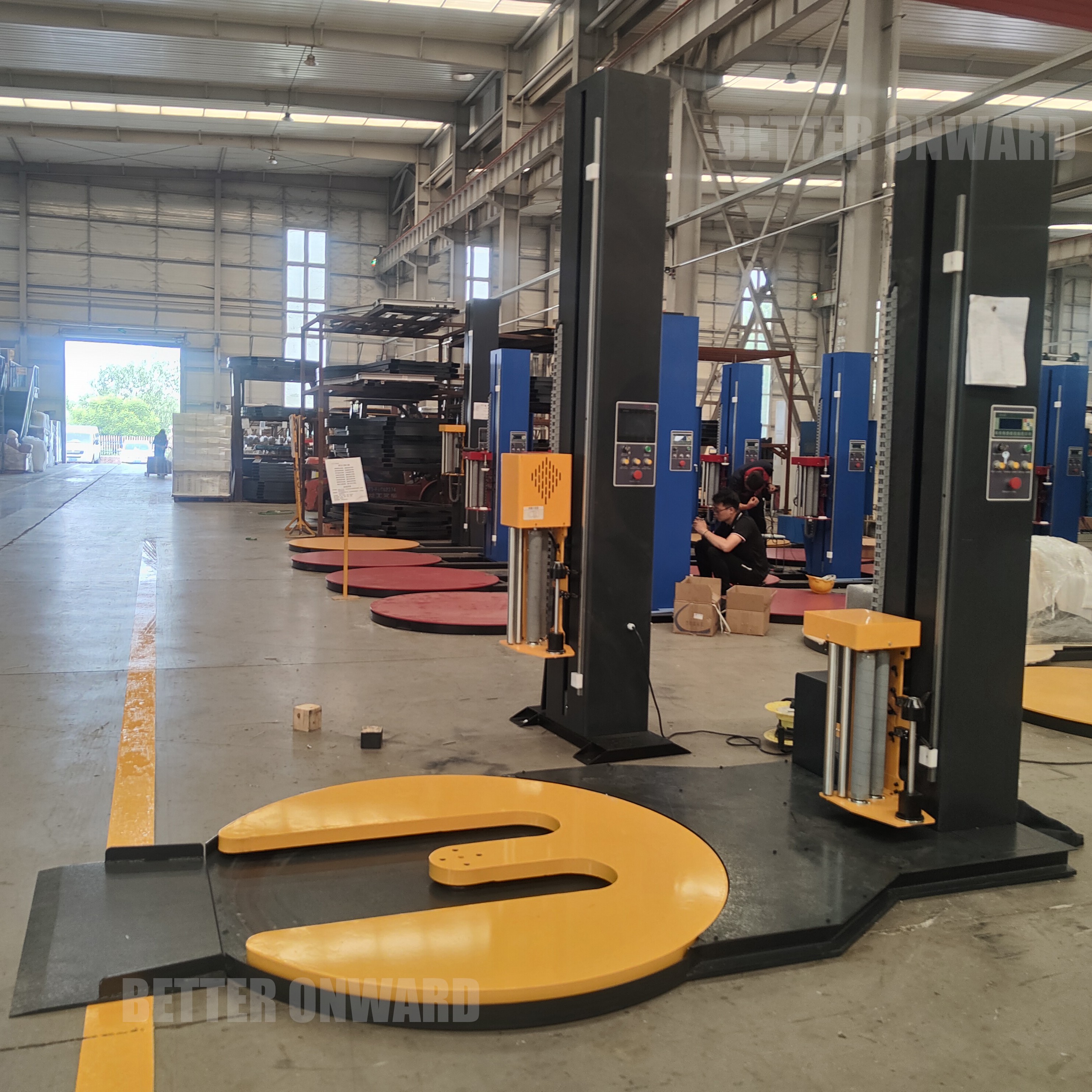 TP1650F-M Automatic M Shape Turntable Stretch Film Pallet Wrapper Wrapping Machine