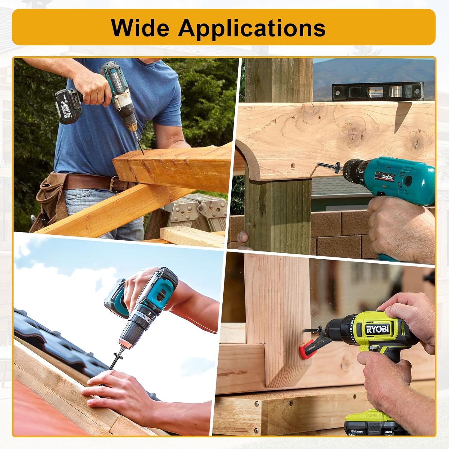 Wood Structural Lag Screws  Star Drive Decking Wood Screws, Rust Resistant Timber Screws for Timber/Log/Landscaping